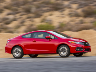 Картинка автомобили honda 2014г coupe civic красный