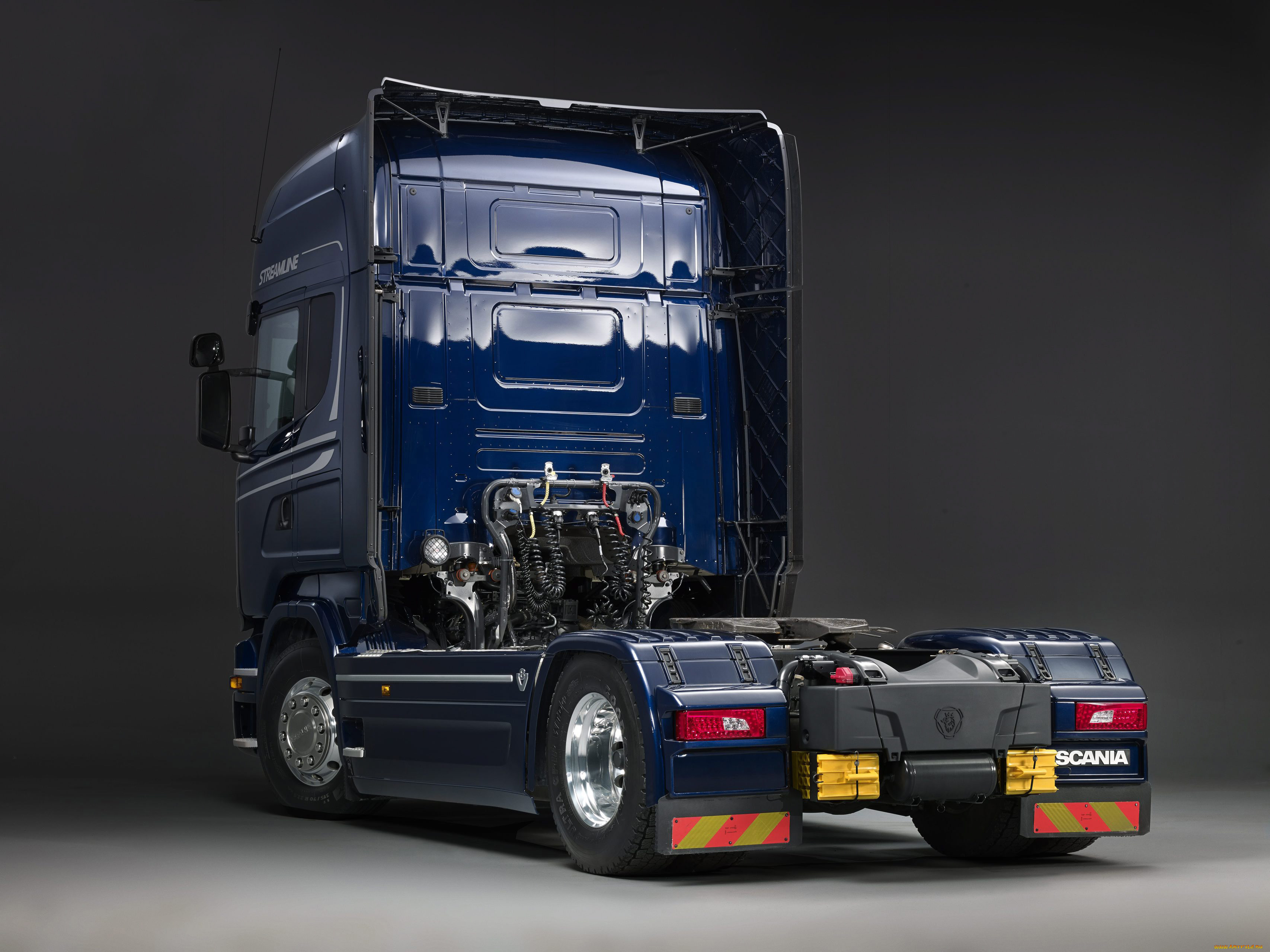 автомобили, scania, синий, зад, скания