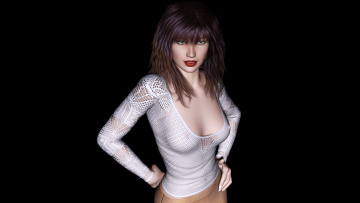 обоя 3д графика, people , люди, девушка, взгляд