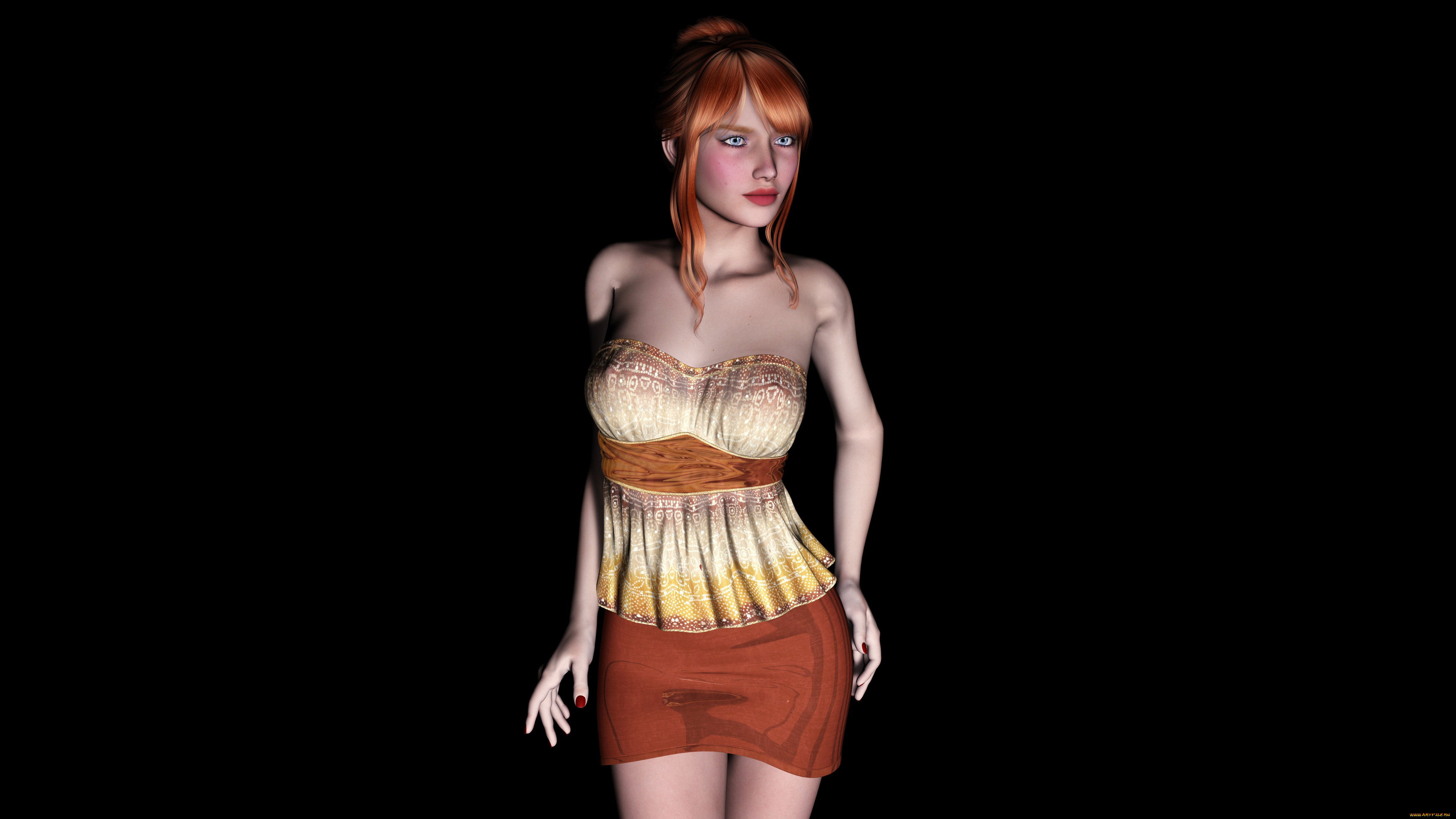 3д, графика, people, , люди, девушка, взгляд, фон