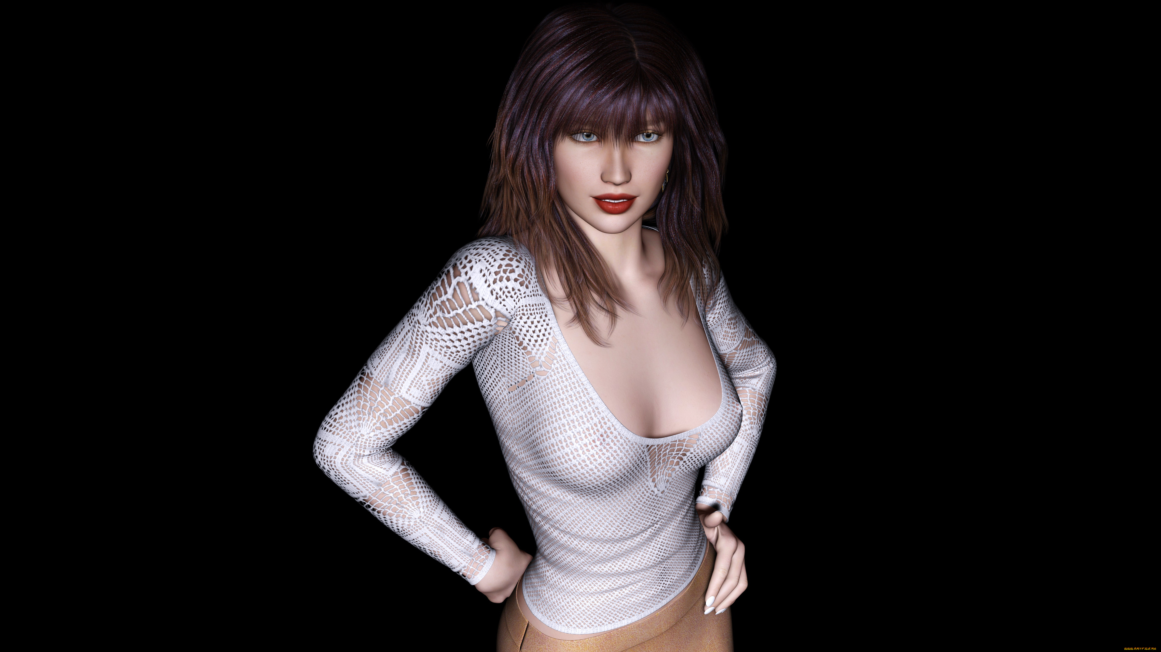 3д, графика, people, , люди, девушка, взгляд