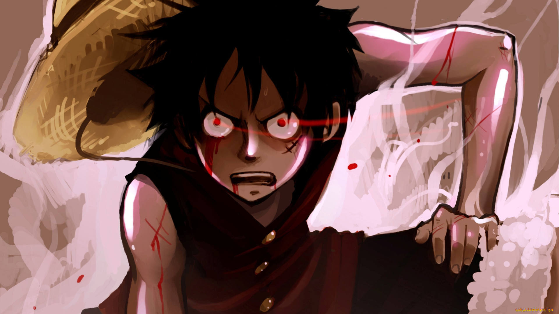 аниме, one, piece, соломенная, шляпт, мальчик, арuffy, elentori, monkey, d-, lа, большой, куш, one, piece