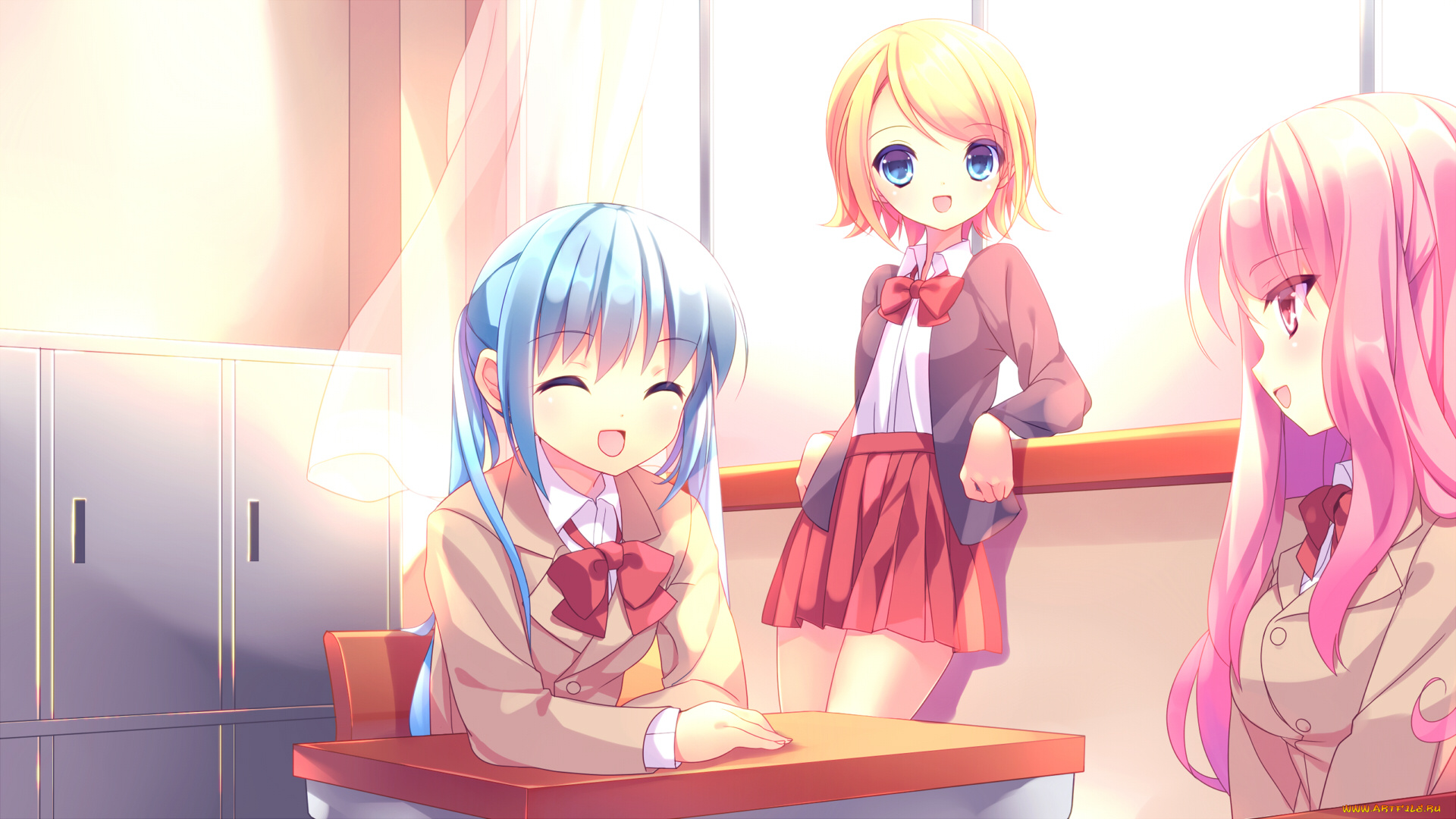 аниме, vocaloid, девочки, hatsune, miku, kagamine, rin, megurine, luka