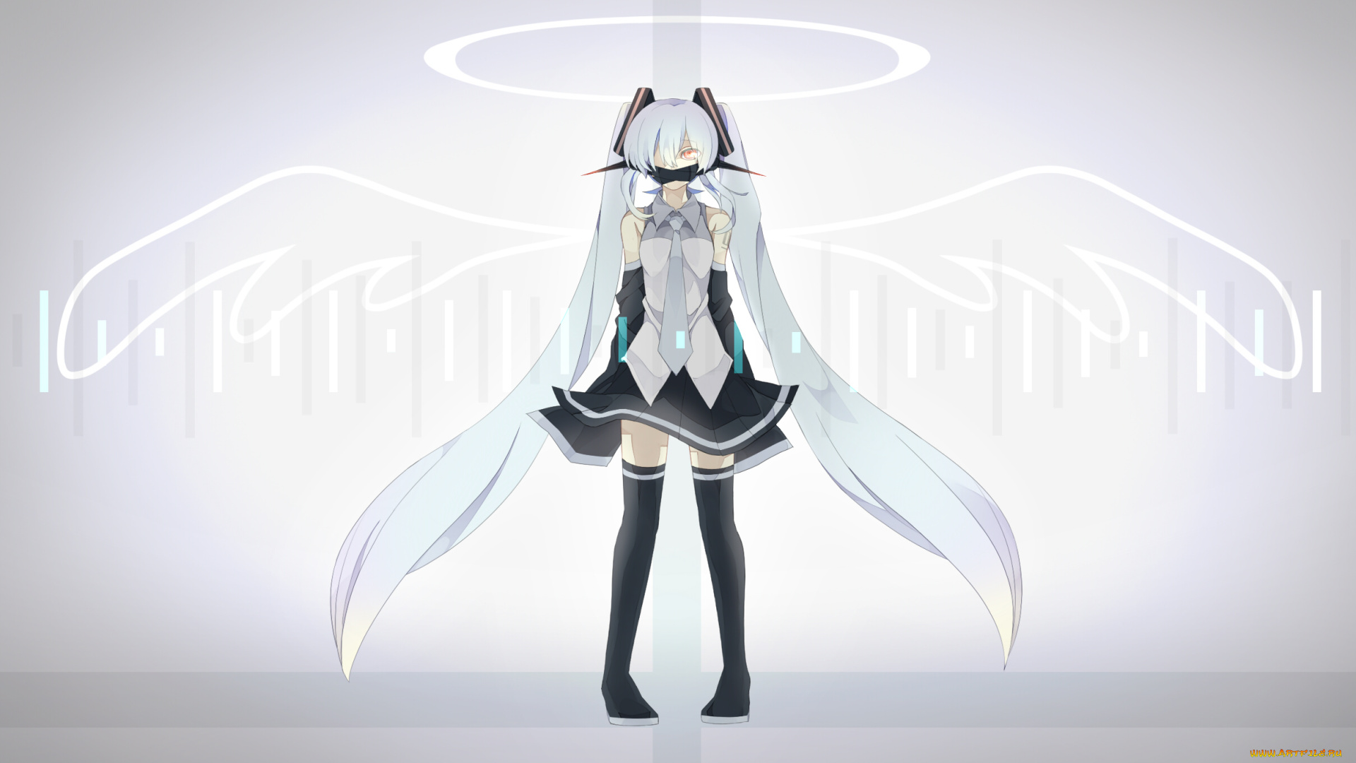 аниме, vocaloid, девушка, арт, hatsune, miku