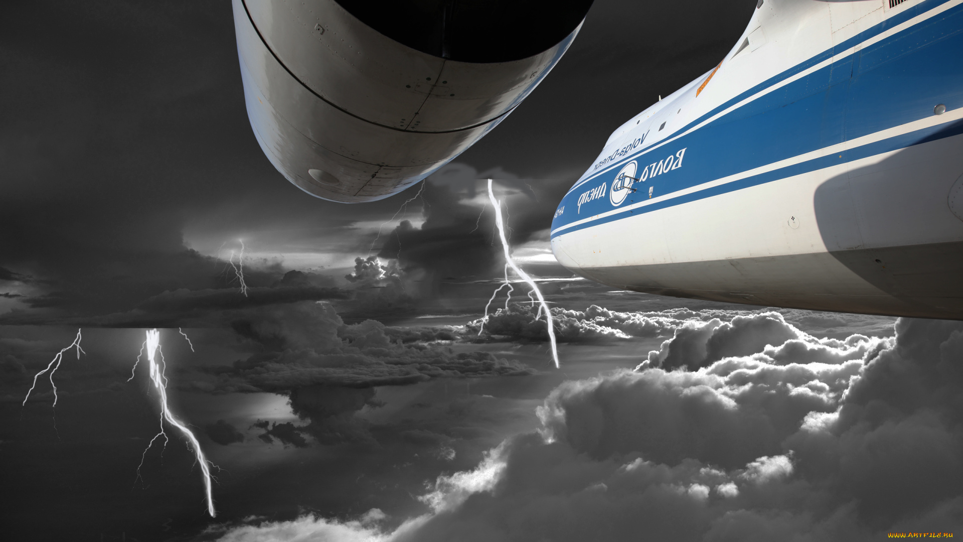 авиация, 3д, рисованые, v-graphic, гроза