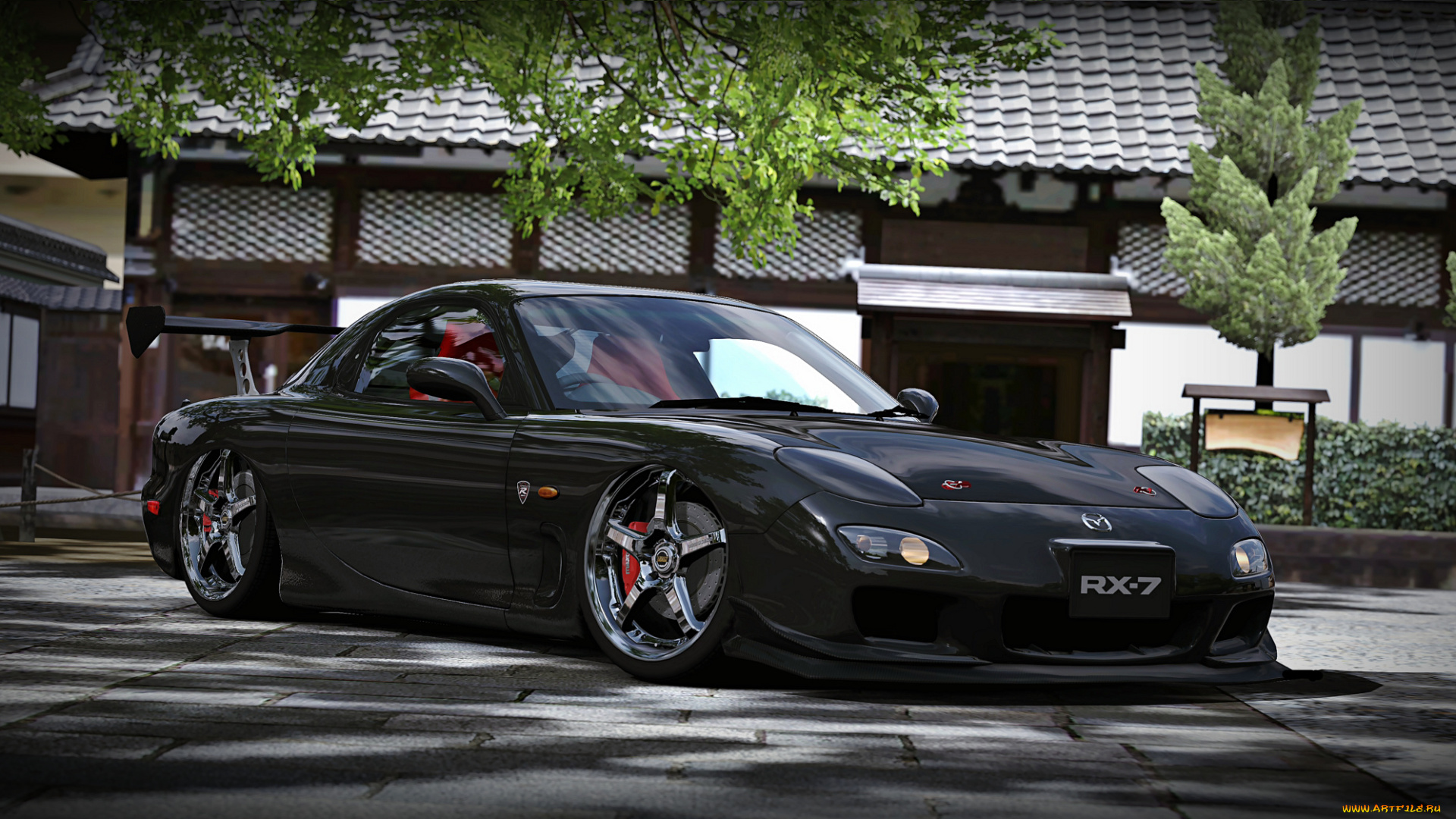 mazda, rx7, автомобили, 3д, мазда