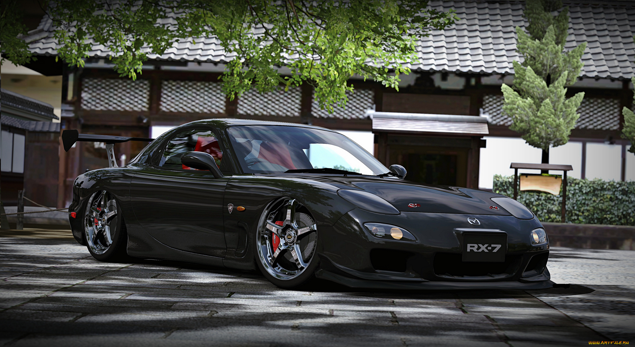 mazda, rx7, автомобили, 3д, мазда