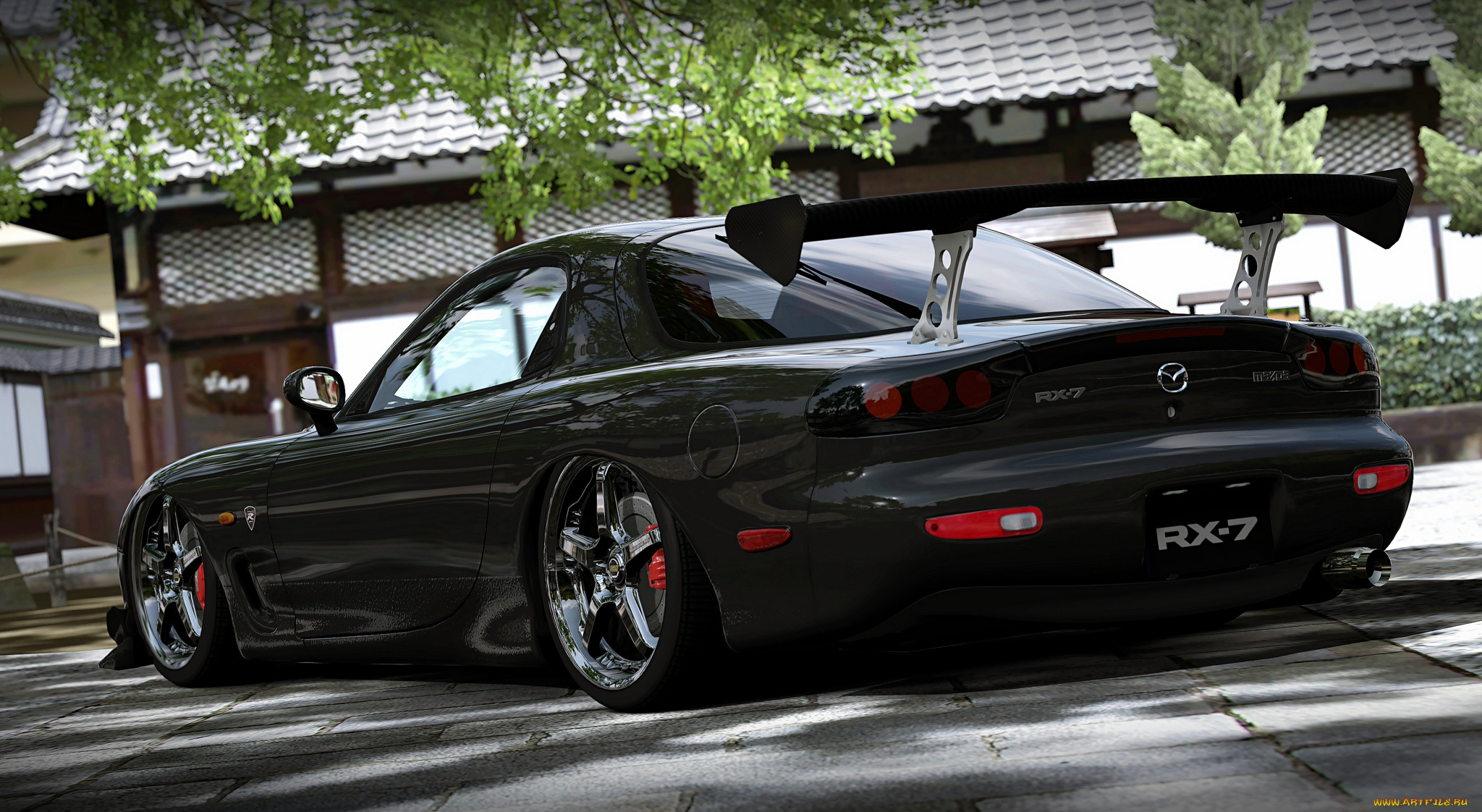 mazda, rx7, автомобили, 3д, мазда