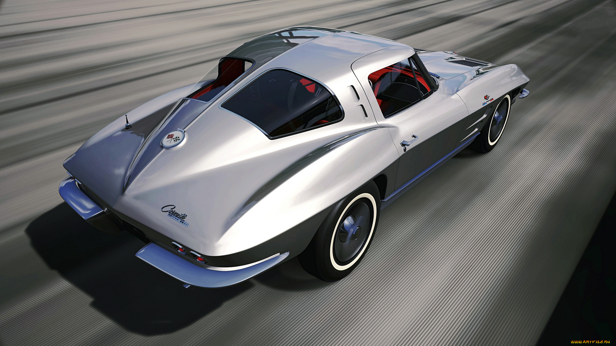 stingray, автомобили, 3д, спорткар