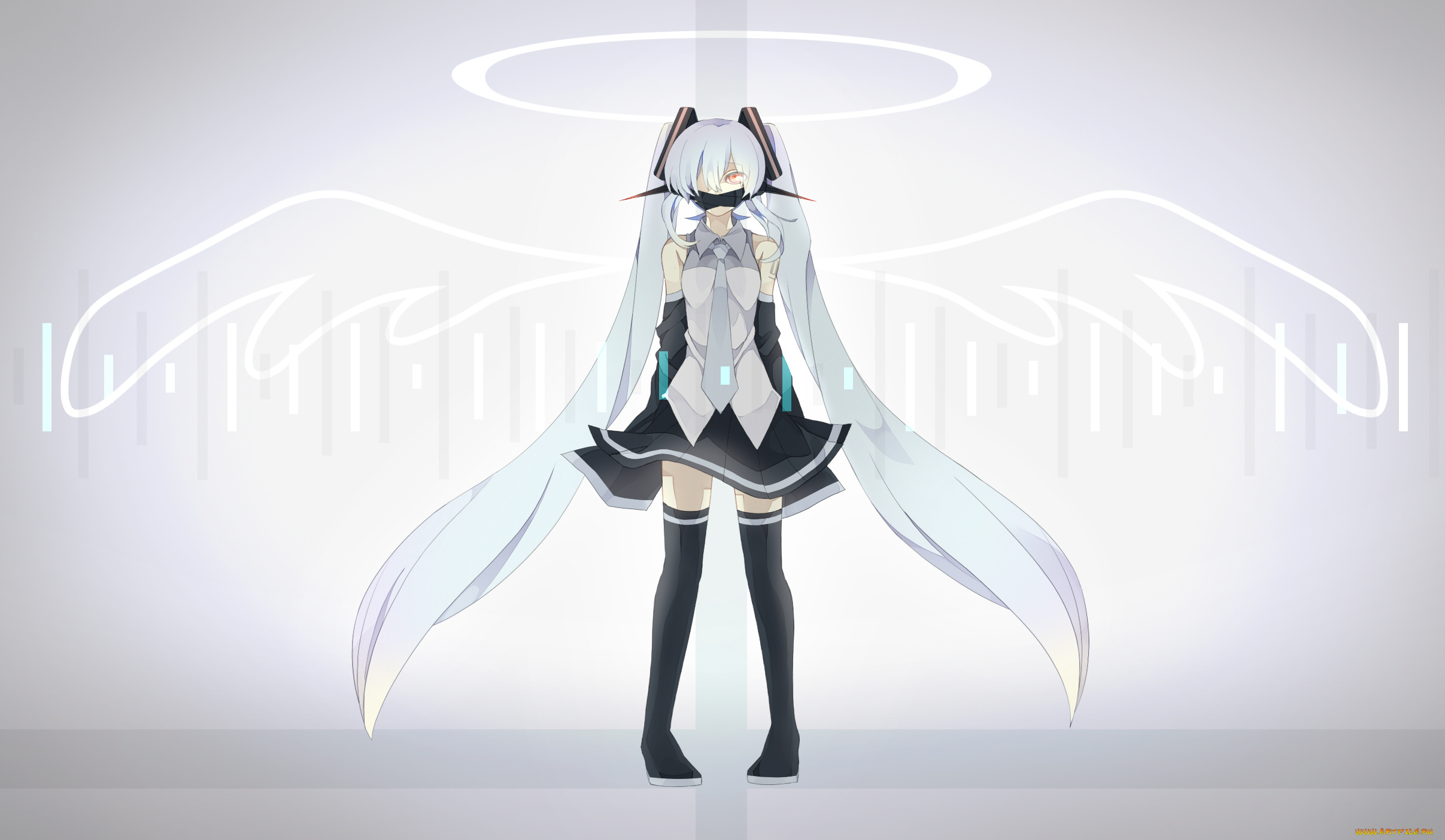 аниме, vocaloid, девушка, арт, hatsune, miku