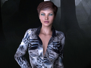 Картинка 3д+графика люди+ people фон взгляд девушка