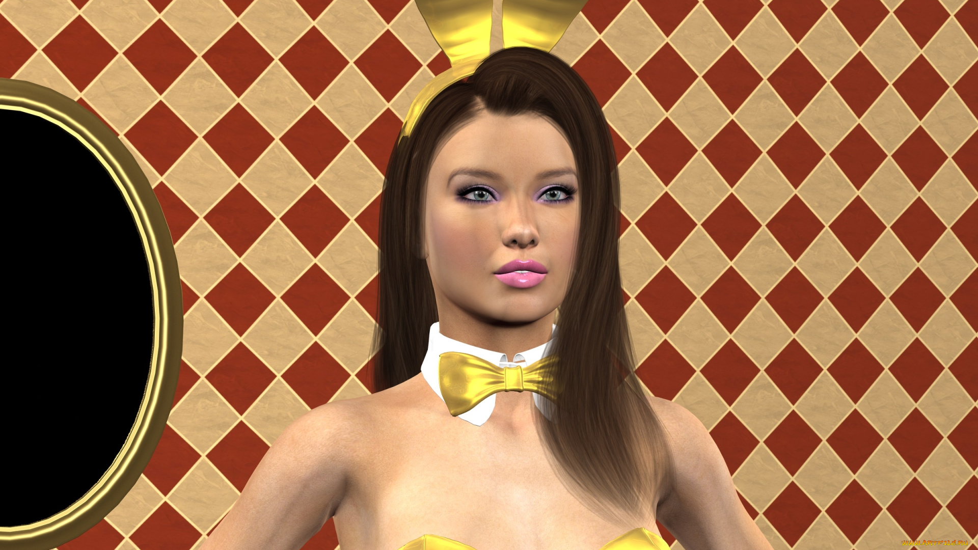 3д, графика, люди, , people, девушка, фон, взгляд