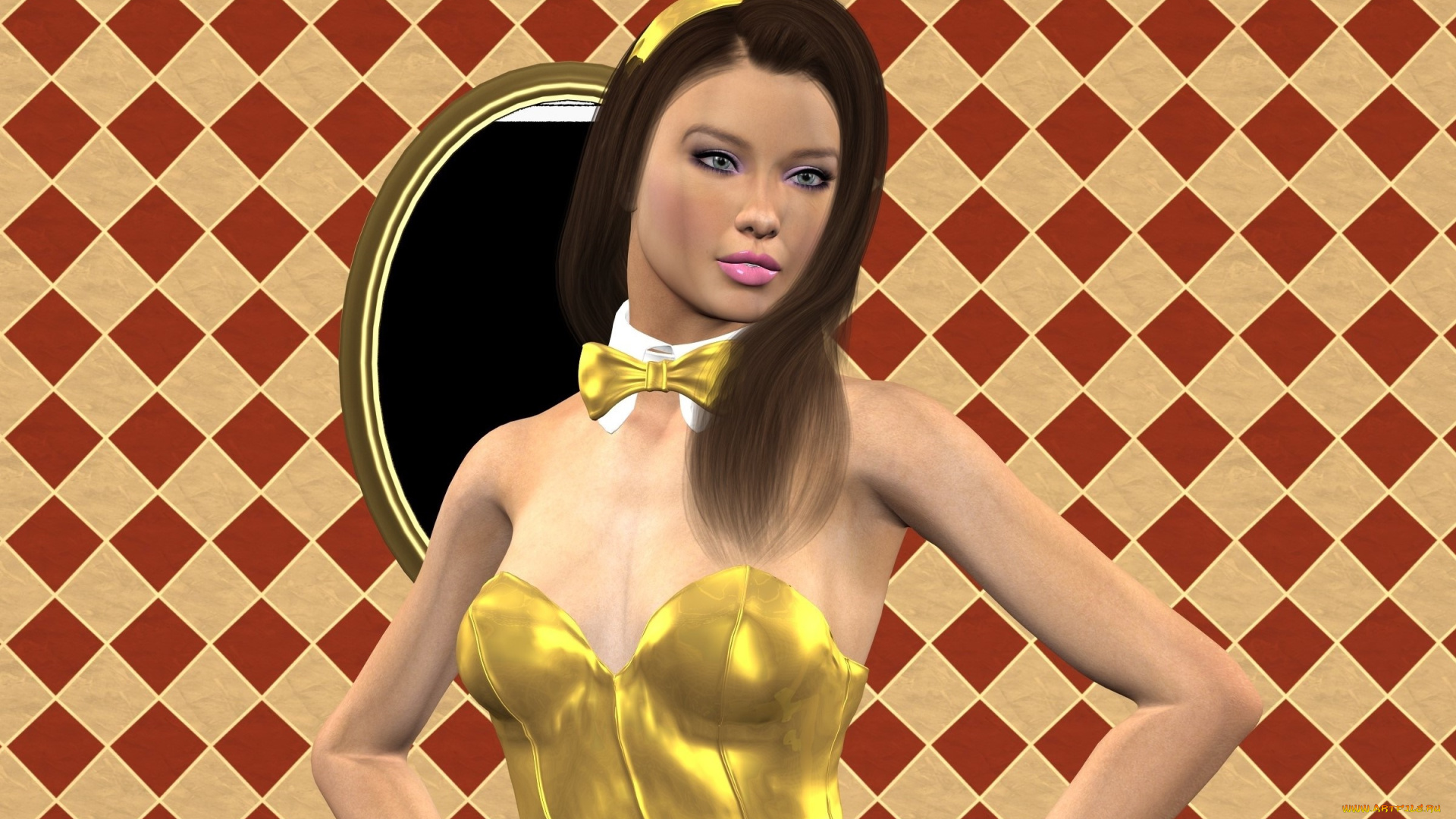 3д, графика, люди, , people, взгляд, девушка, фон