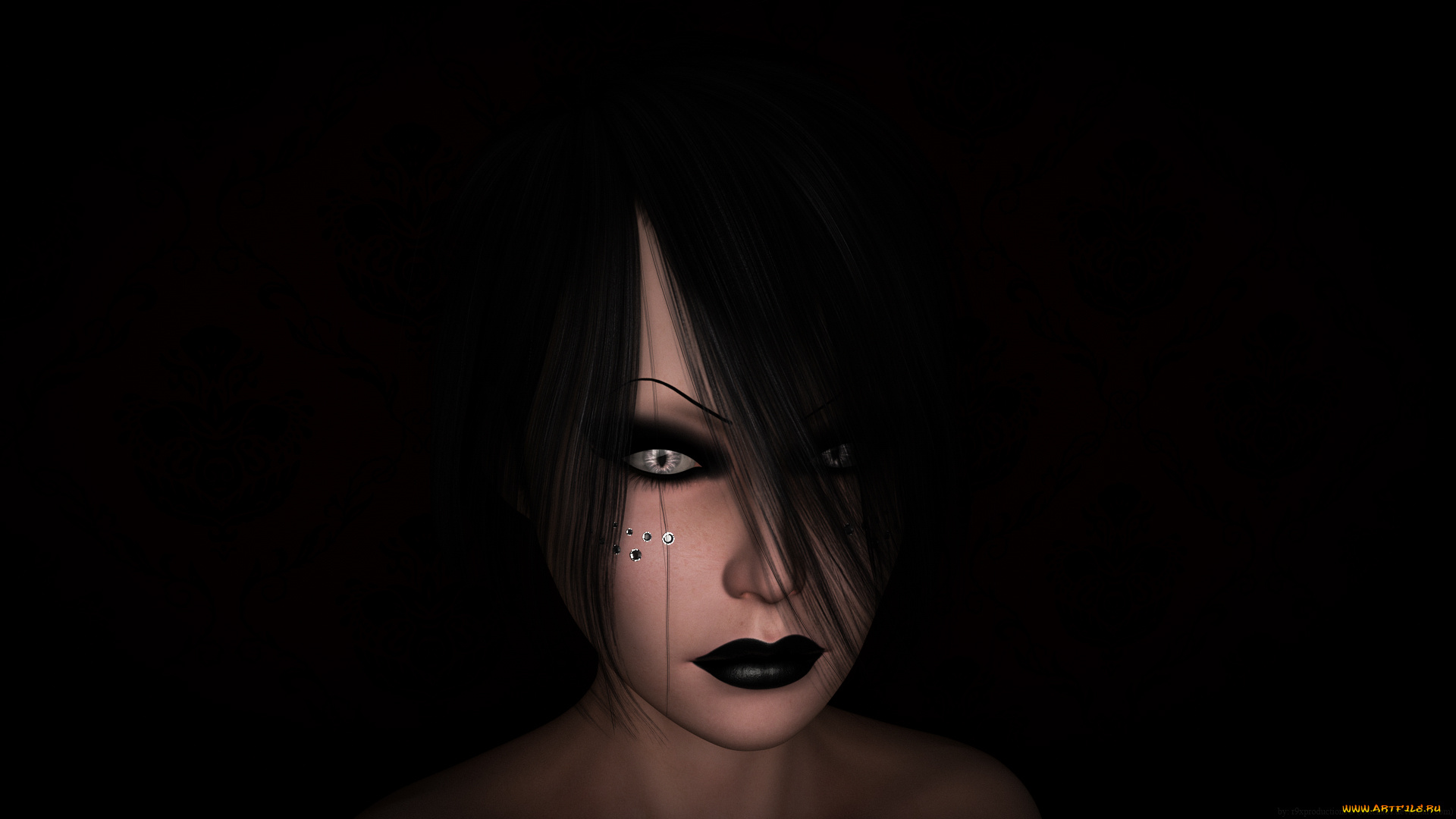 3д, графика, портрет, , portraits, девушка, взгляд, фон