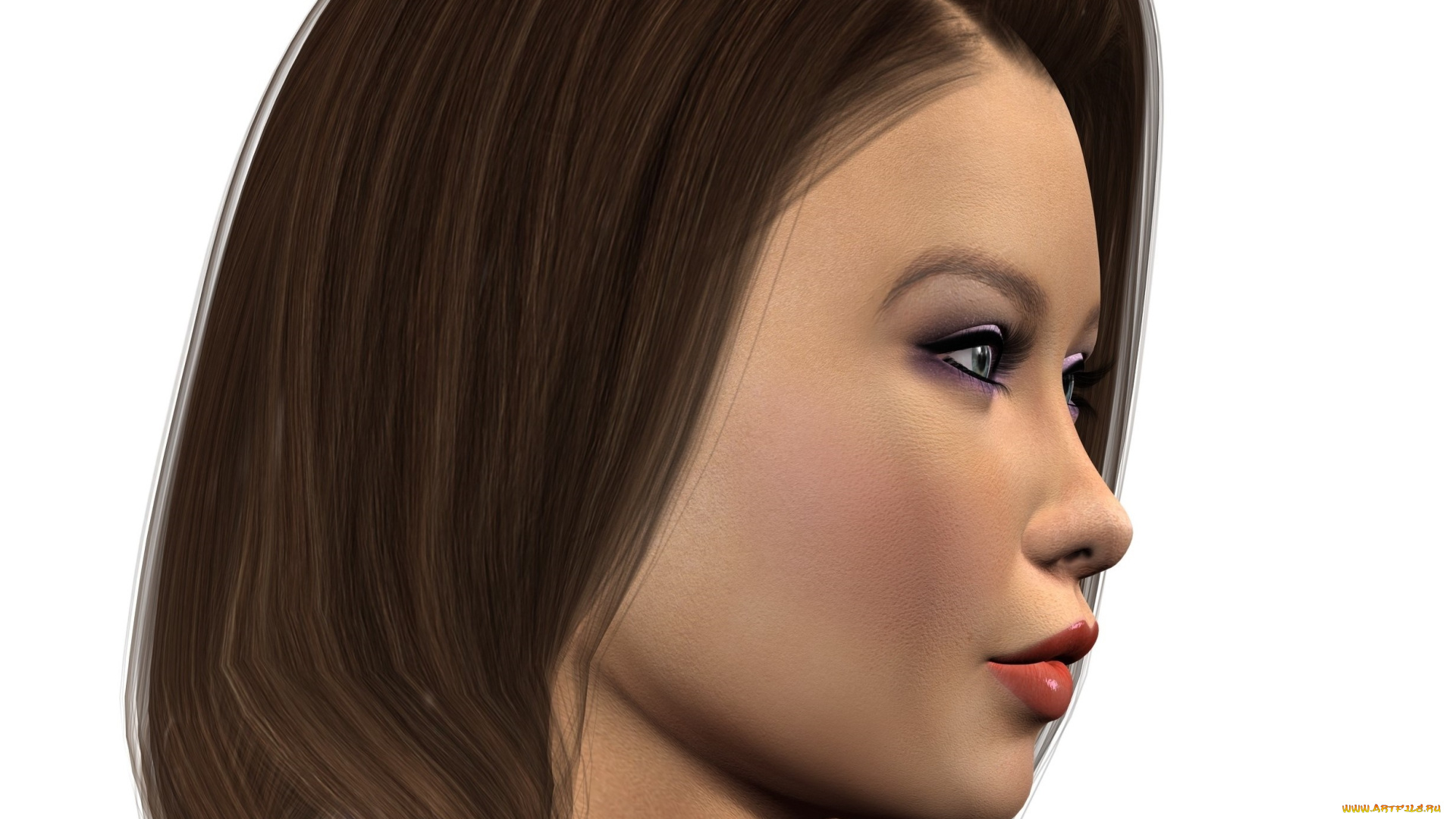 3д, графика, портрет, , portraits, взгляд, девушка, фон