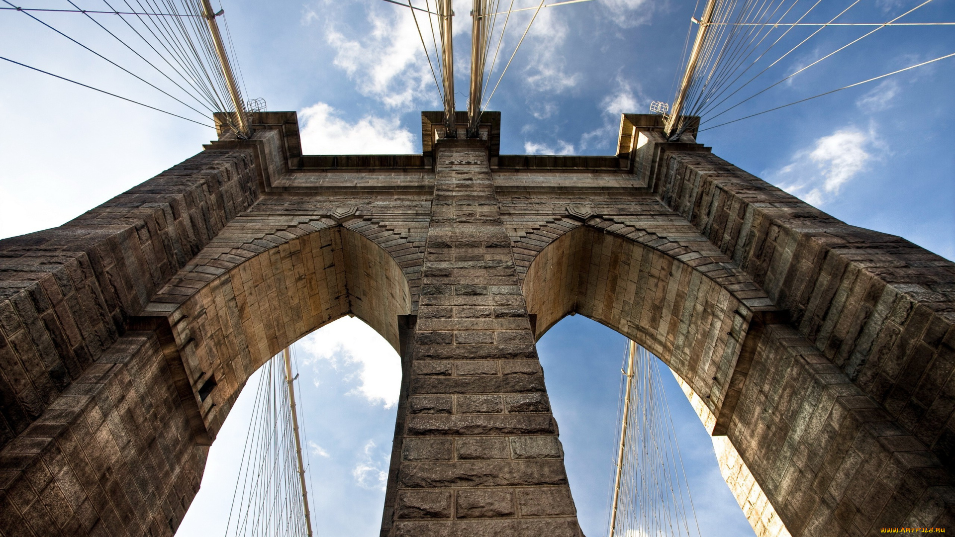 города, -, мосты, облака, струны, арки, небо, ракурс, мост