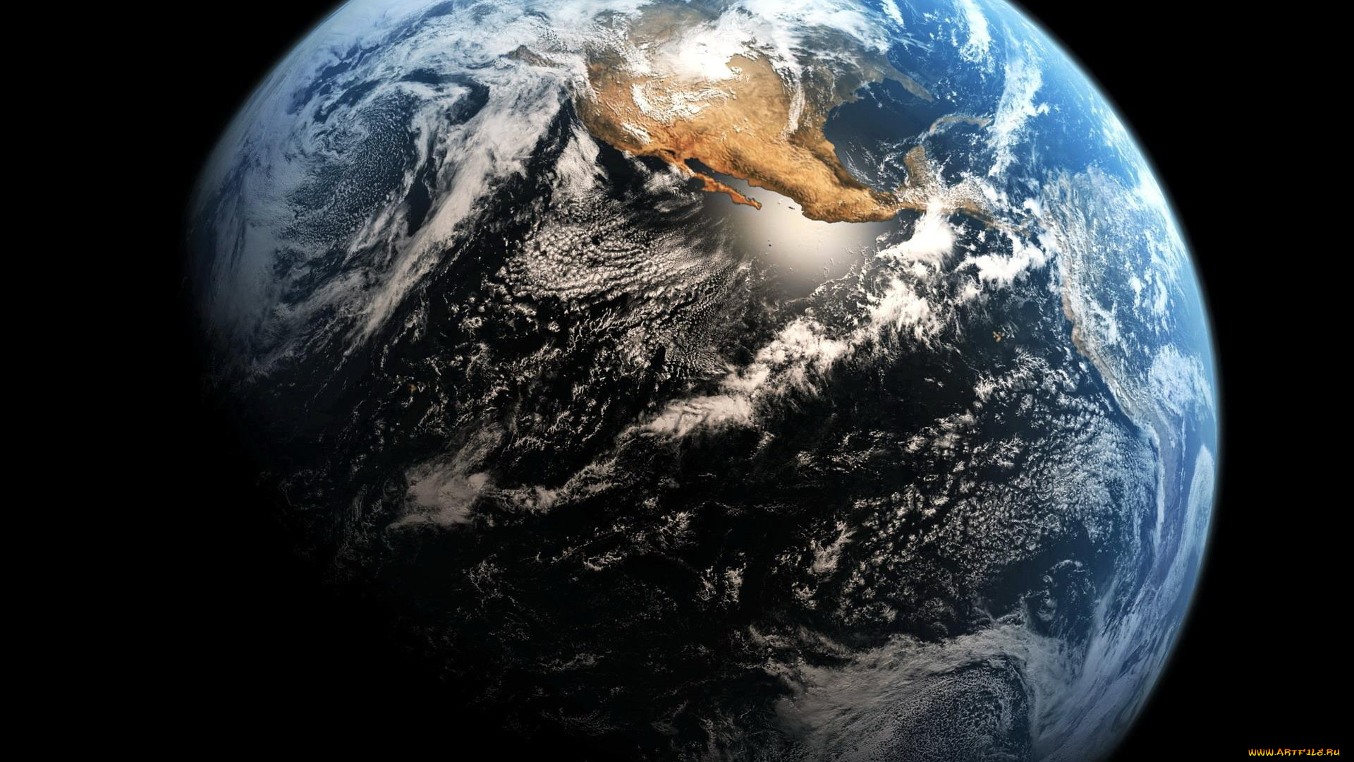 космос, земля, планета, облака, океаны, америка, континент