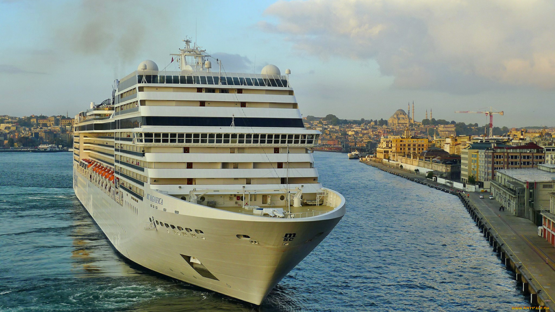 msc, magnifica, in, istanbul, корабли, лайнеры, лайнер, круиз
