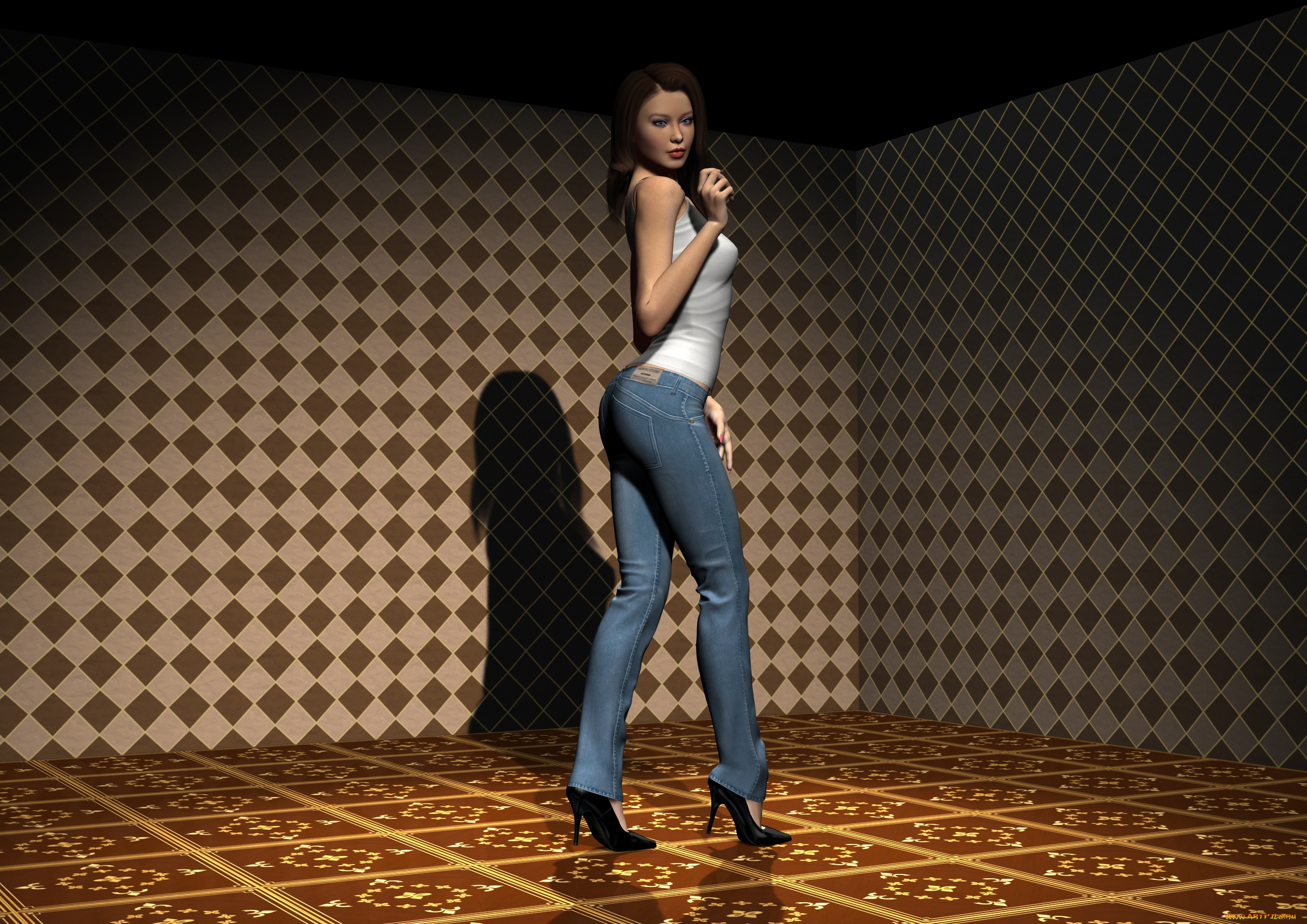 3д, графика, люди, , people, фон, взгляд, девушка