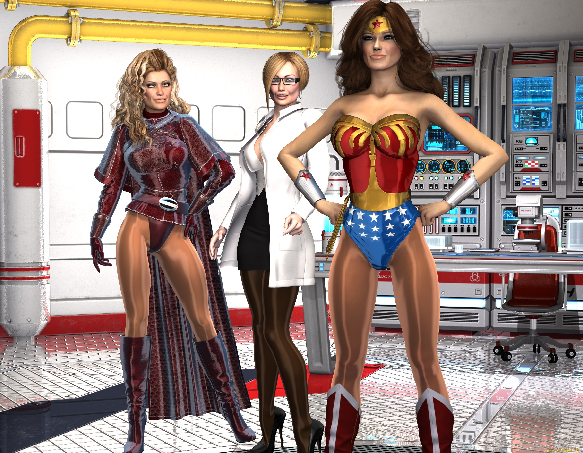 3д, графика, люди, , people, девушки, взгляд, фон