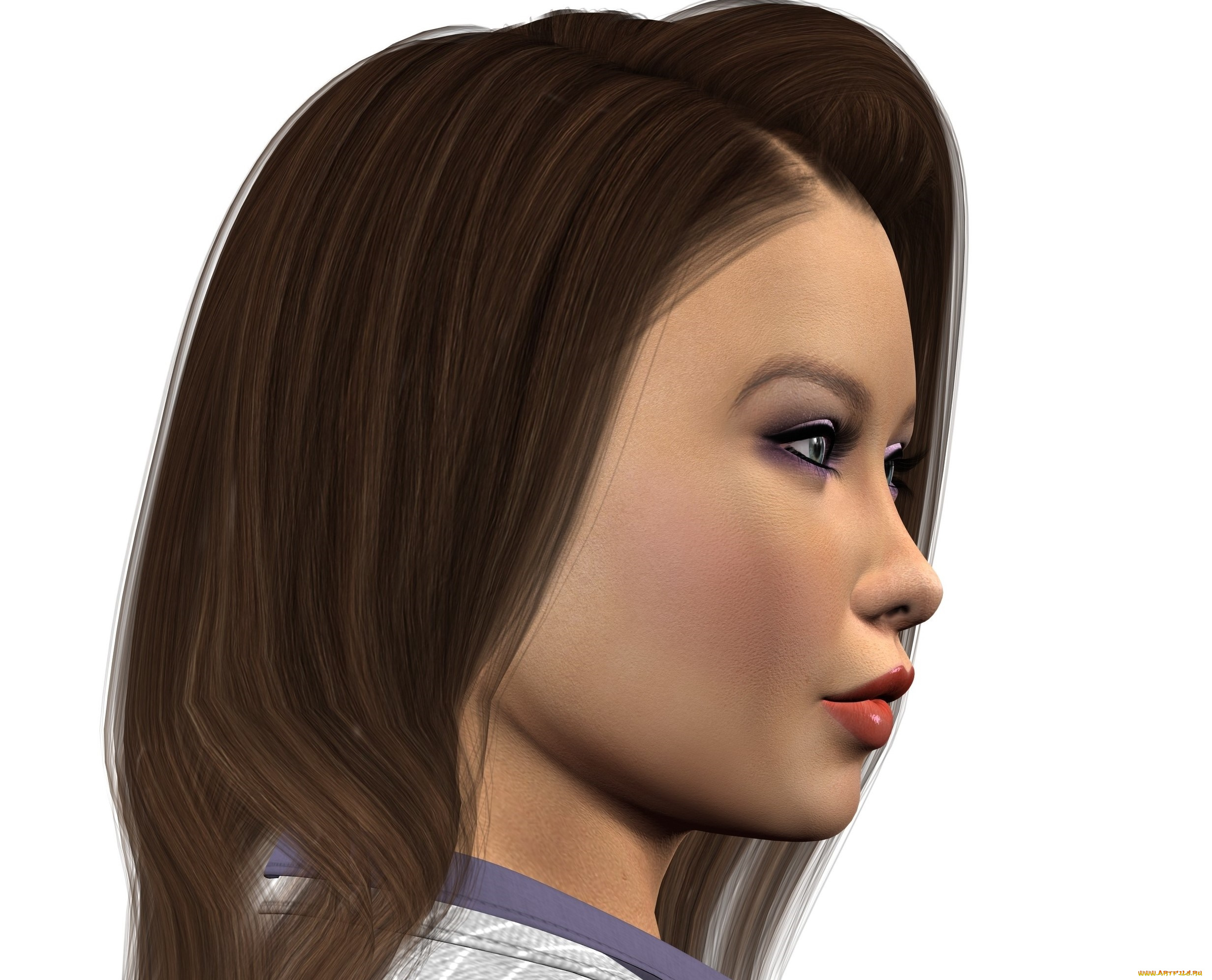 3д, графика, портрет, , portraits, взгляд, девушка, фон