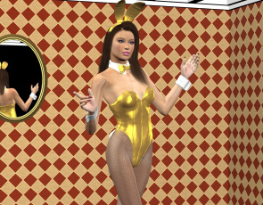 Картинка 3д+графика люди+ people девушка фон взгляд