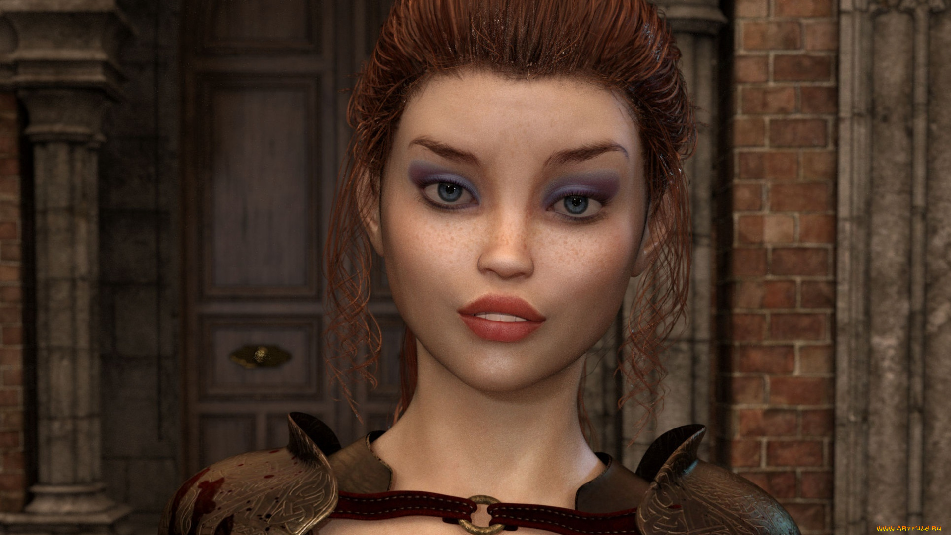 3д, графика, люди, , people, девушка, взгляд, фон