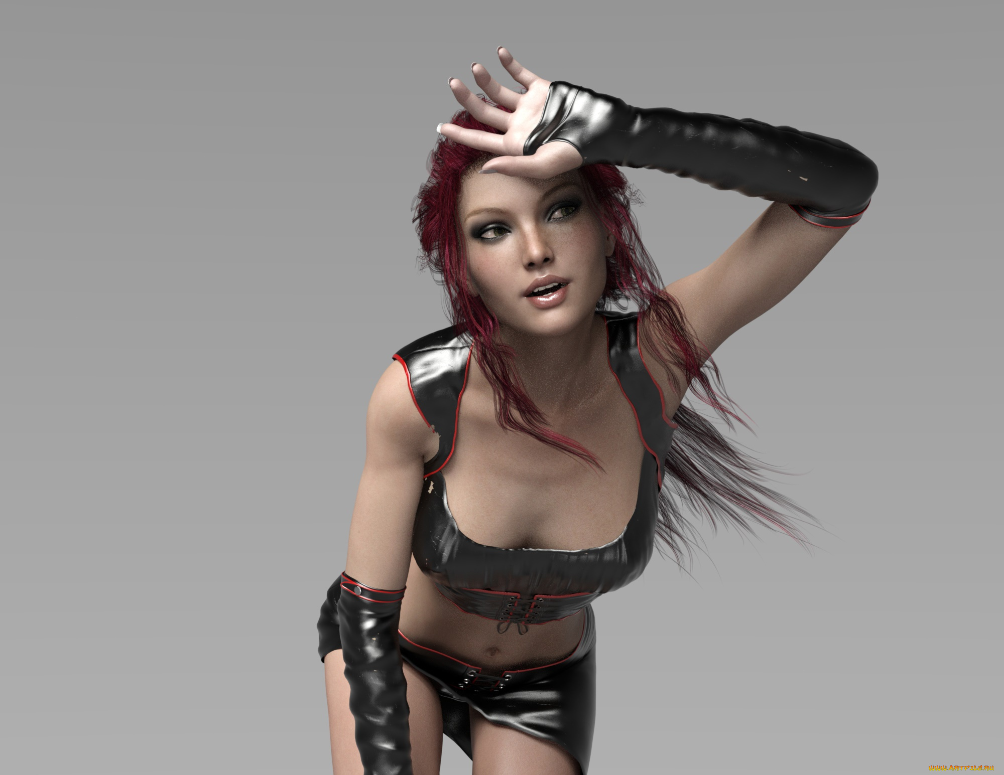 3д, графика, люди, , people, девушка, взгляд, фон