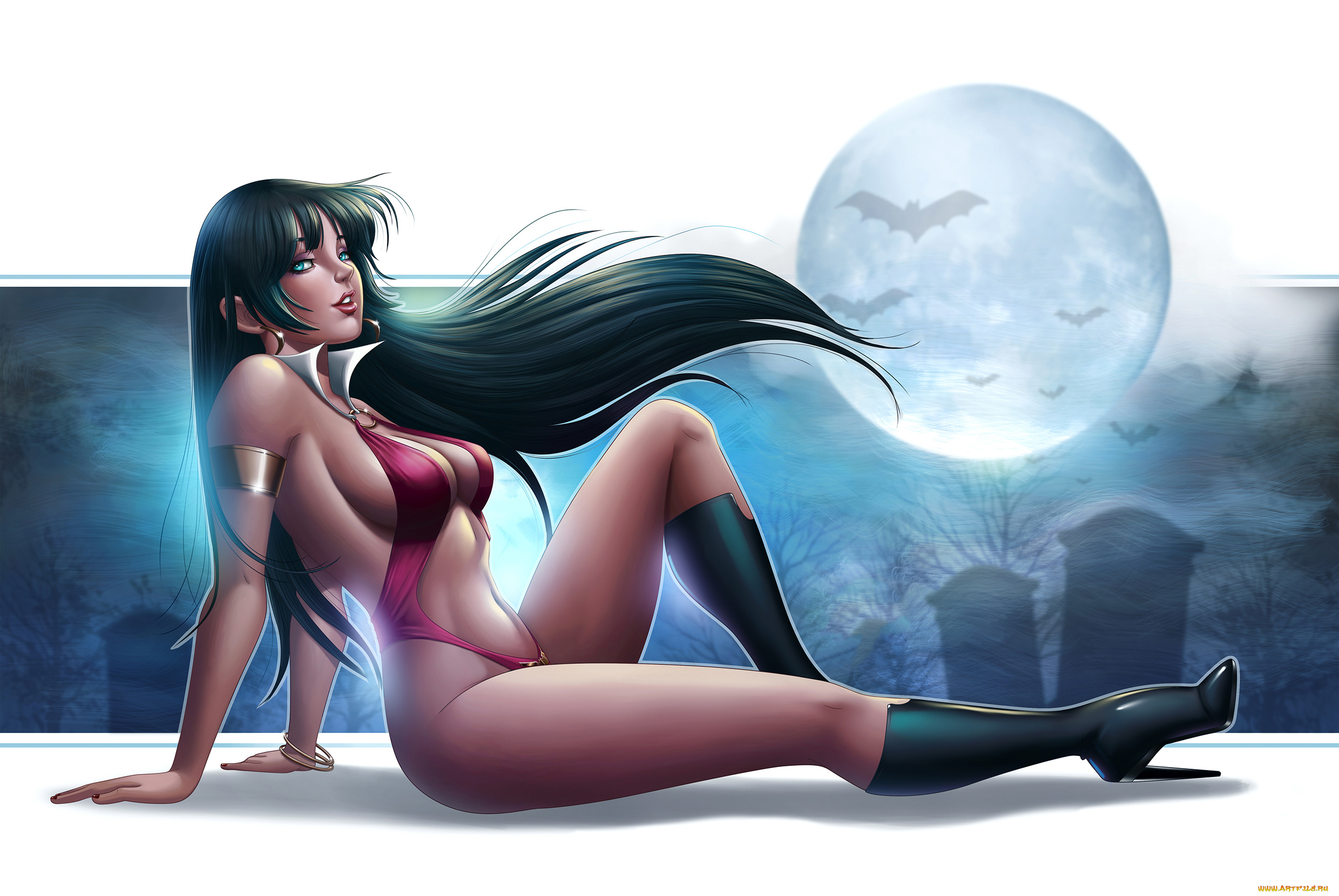 рисованное, комиксы, мыши, купальник, взгляд, фон, девушка