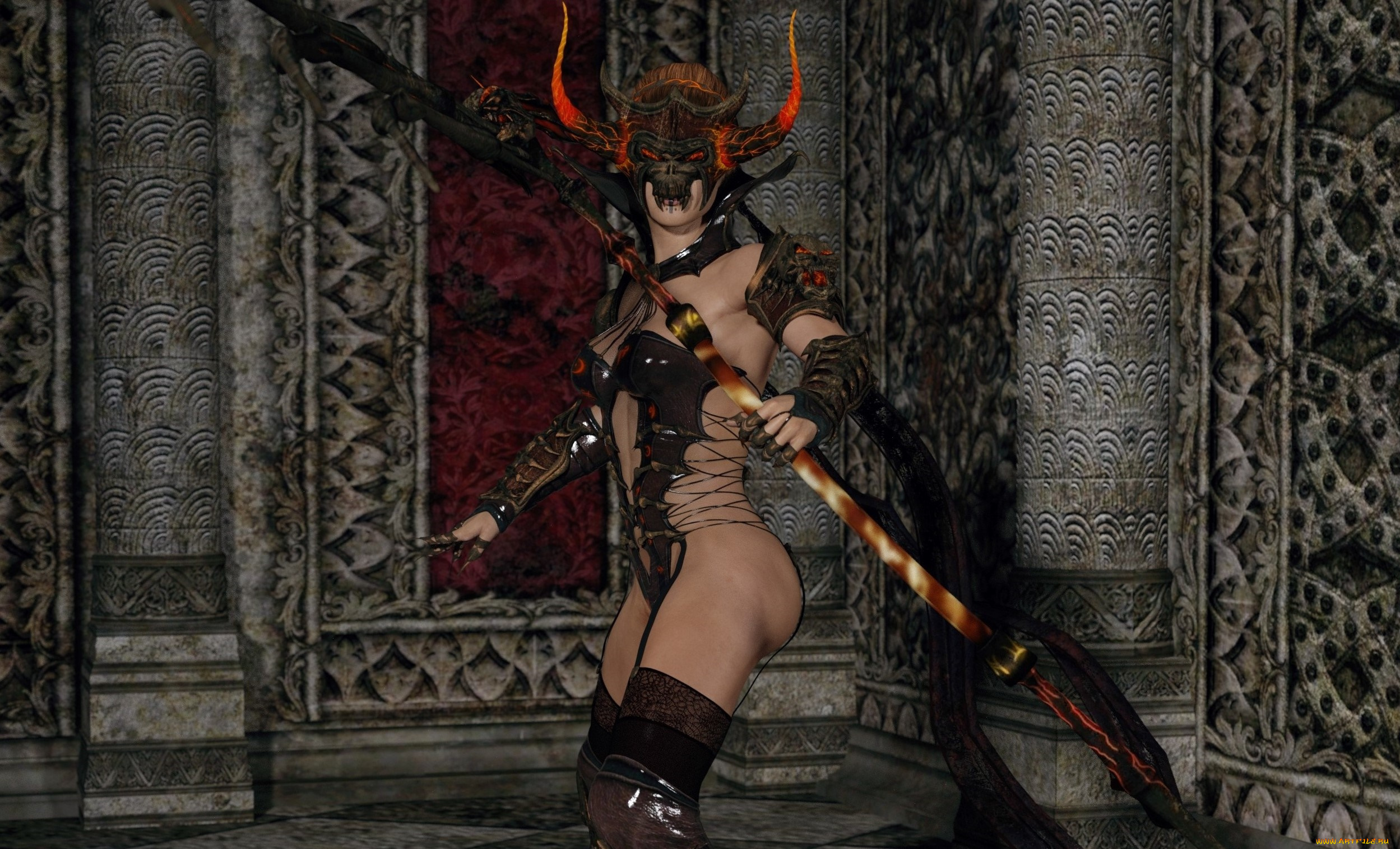 3д, графика, существа, , creatures, кастаника, взгляд, фон