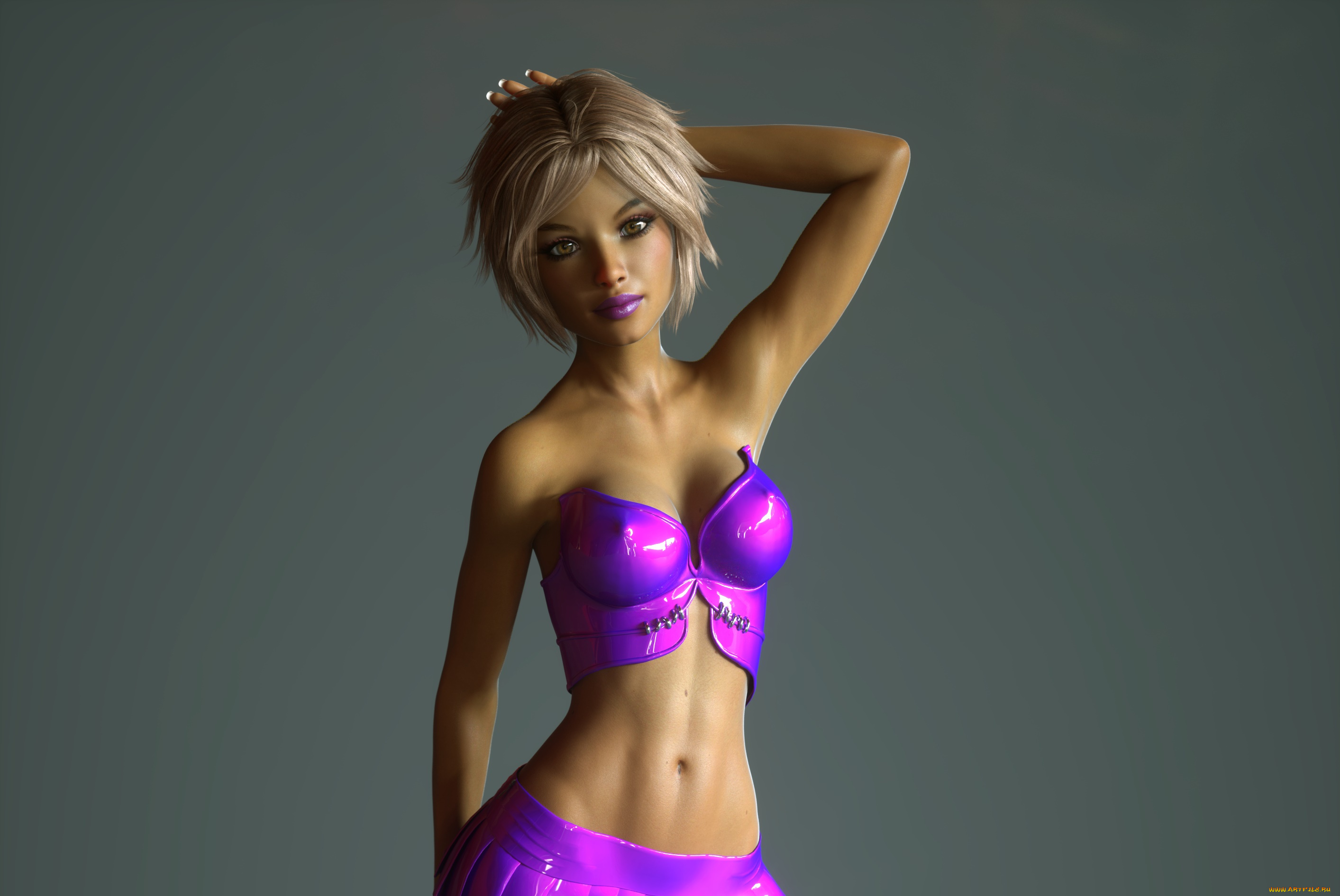 3д, графика, люди, , people, девушка, взгляд, фон