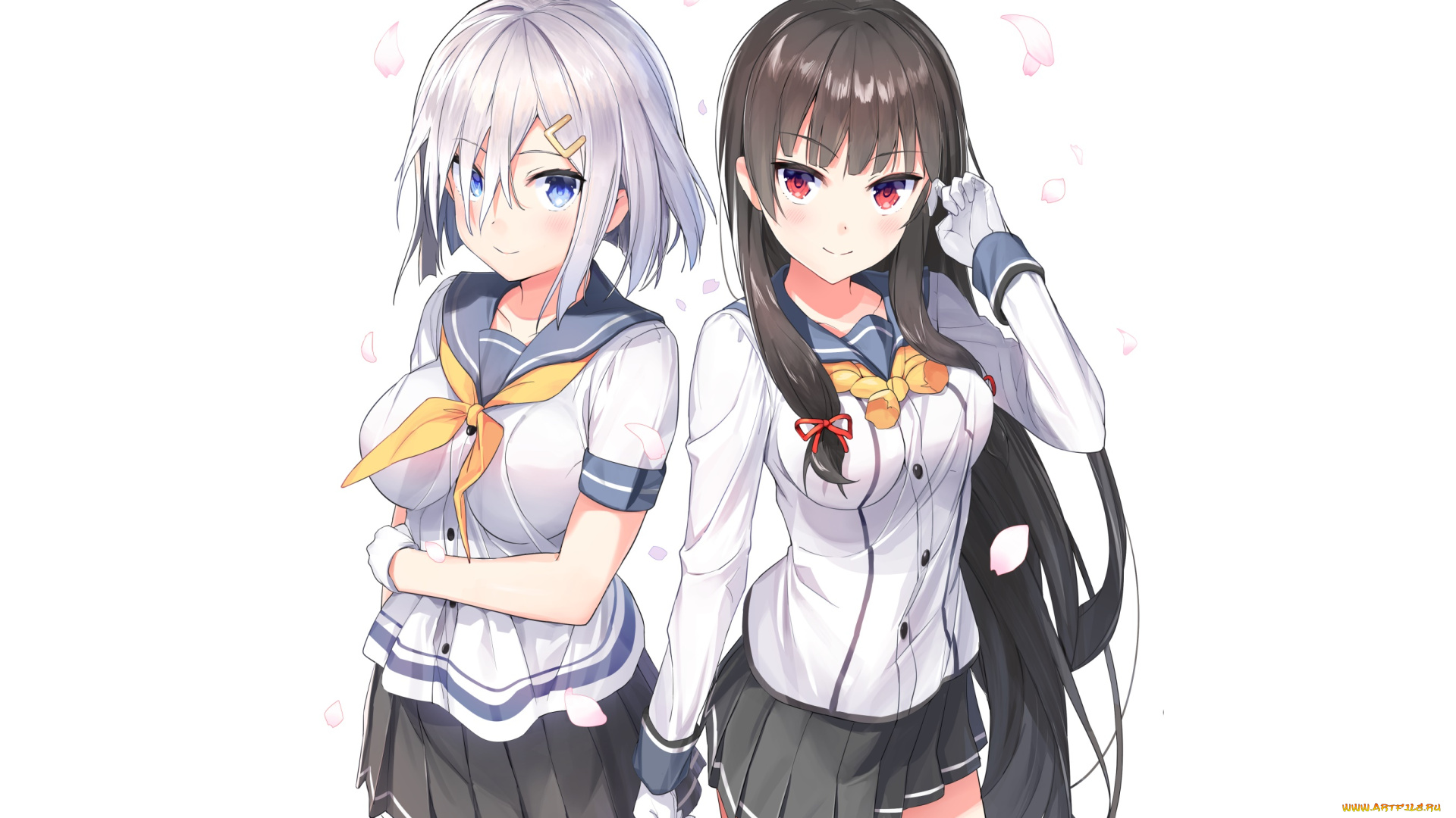 аниме, kantai, collection, фон, взгляд, девушки