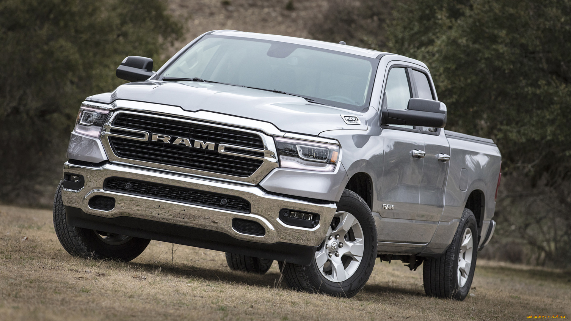 dodge, ram, 1500, big, horn, 2019, автомобили, ram, 2019, horn, металлик, dodge, 1500, big, серебряный