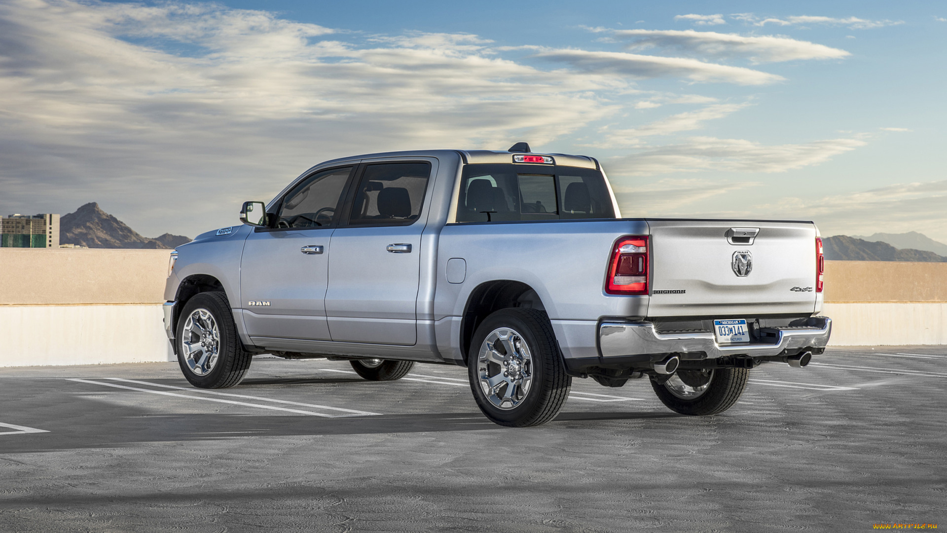 dodge, ram, 1500, big, horn, 2019, автомобили, ram, 1500, dodge, big, horn, 2019, серебряный, металлик