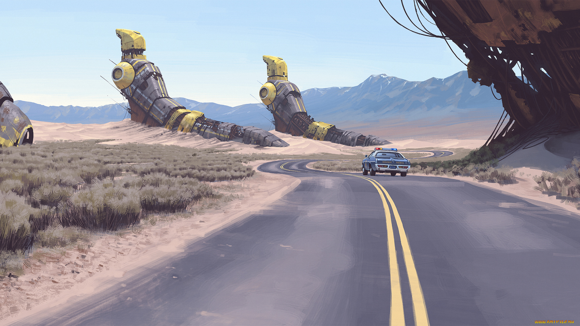 фэнтези, иные, миры, , иные, времена, simon, stalenhag, art, рисунок, фантастика