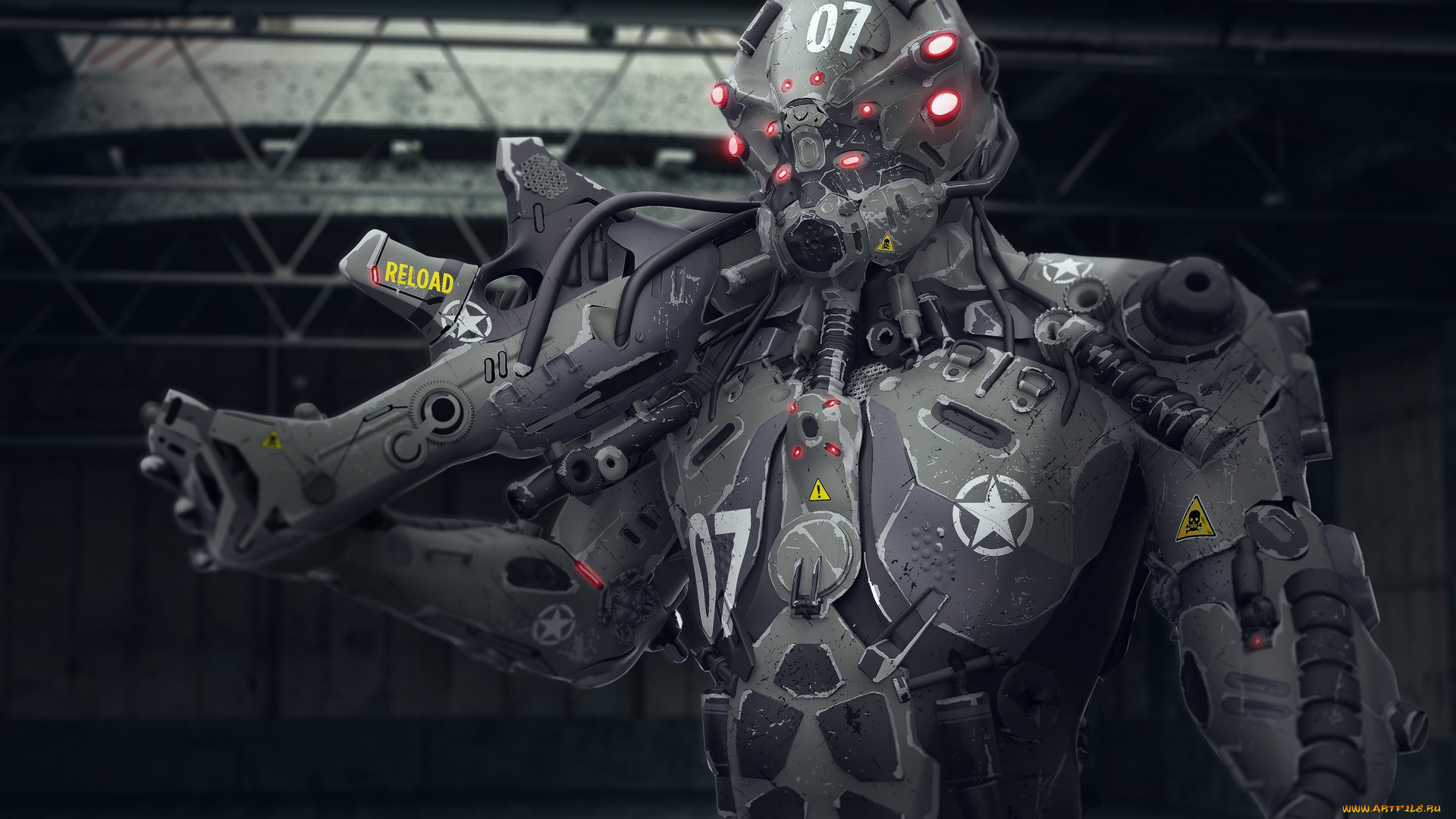 фэнтези, роботы, , киборги, , механизмы, робот, оружие, exo, mech