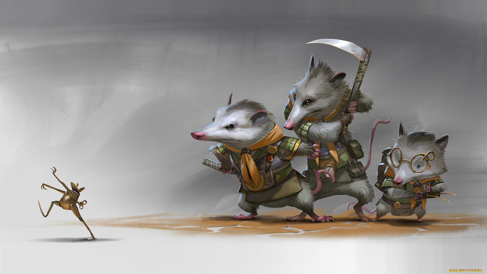 фэнтези, существа, illustrator, арт, лягушка, скаут, крыса, scout, brother, rudy, siswanto