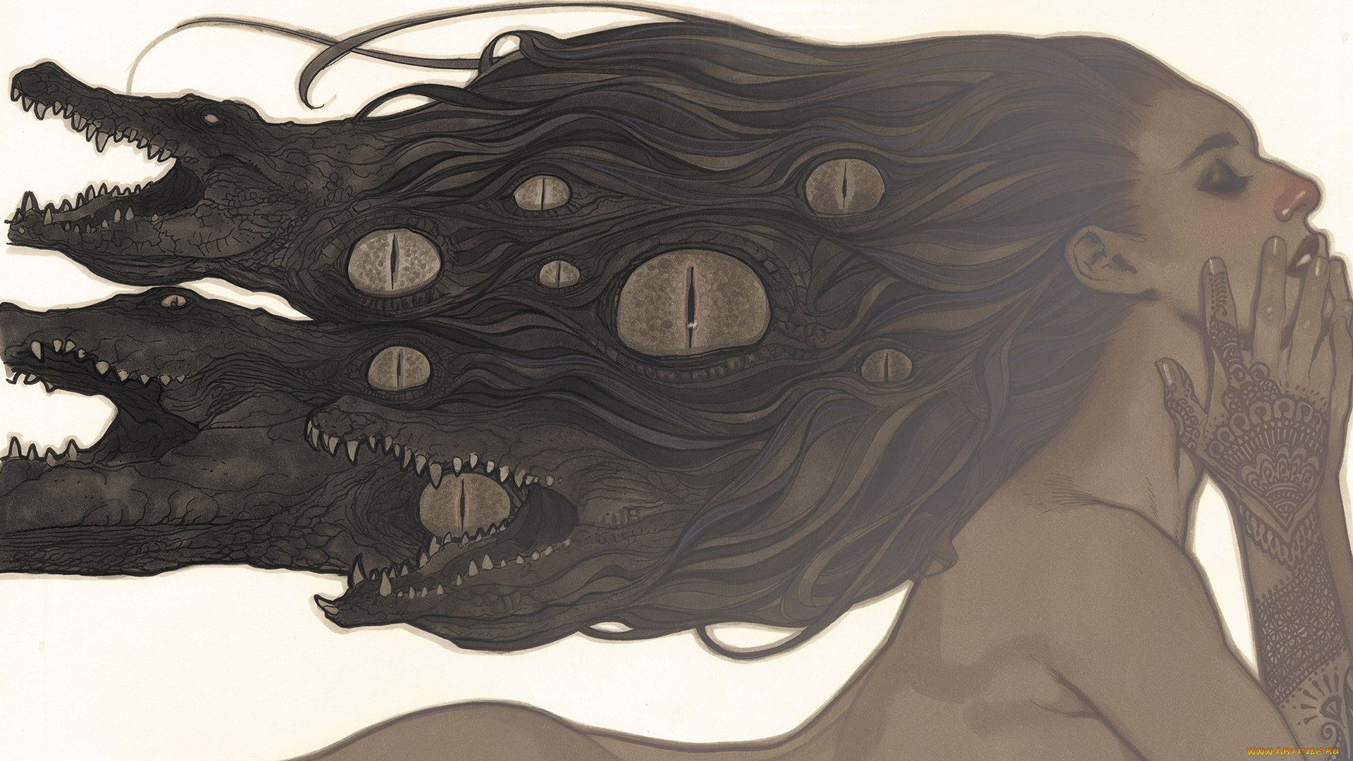 рисованное, комиксы, tatu, обнаженная, комикс, tattoo, fables