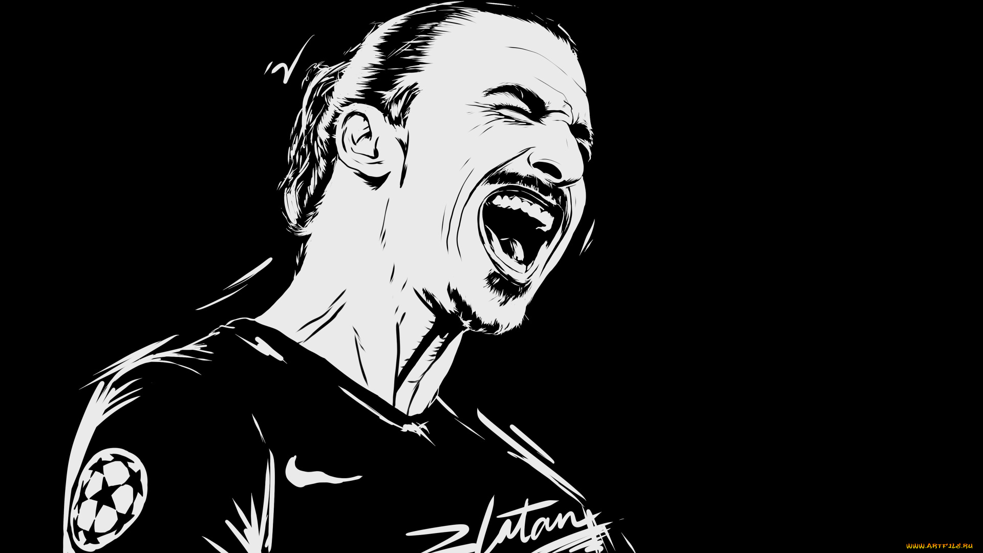 рисованное, люди, фон, взгляд, мужчина