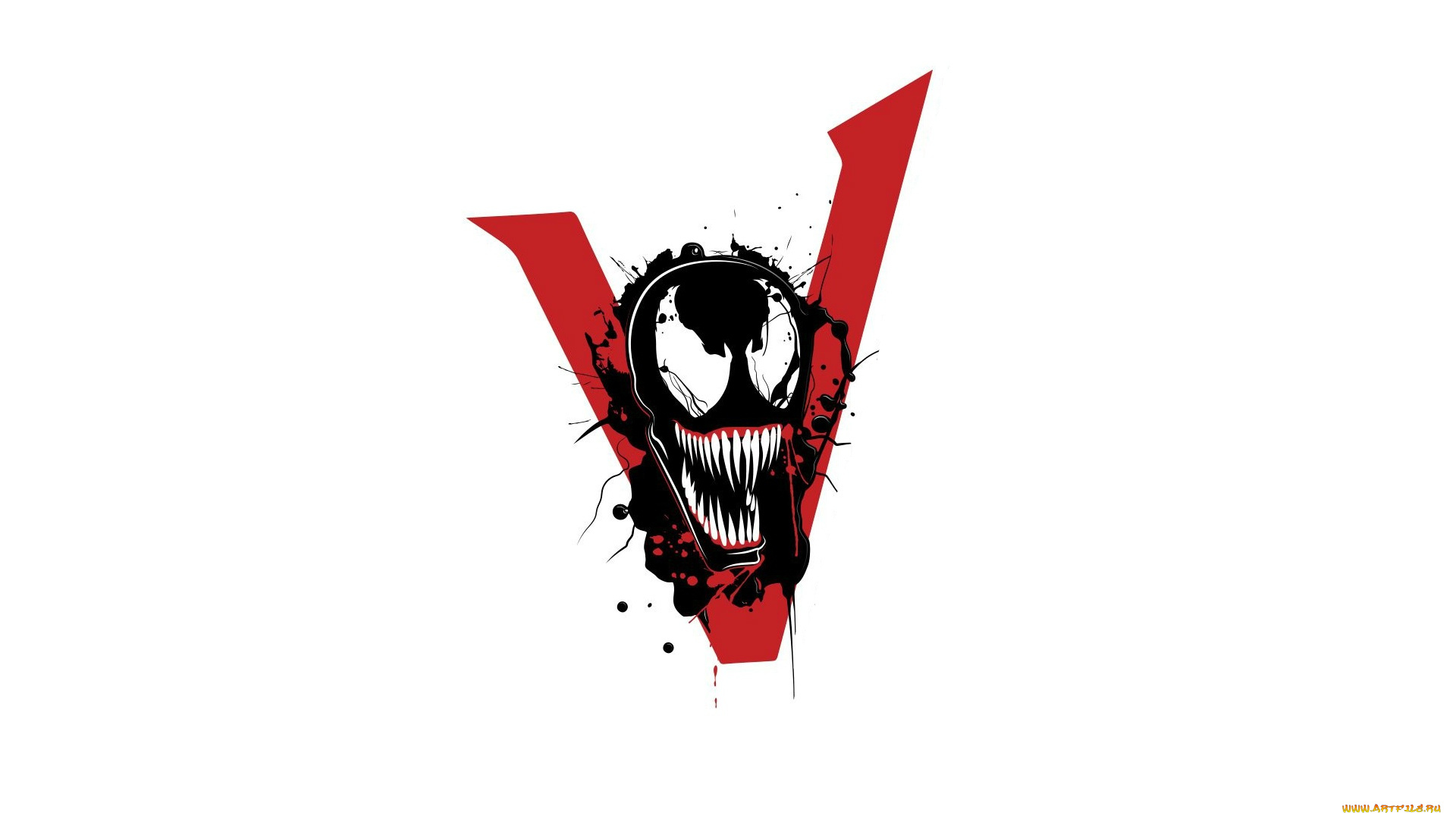 рисованное, минимализм, we, are, venom, 2018, веном, лого, logo, sony, фон