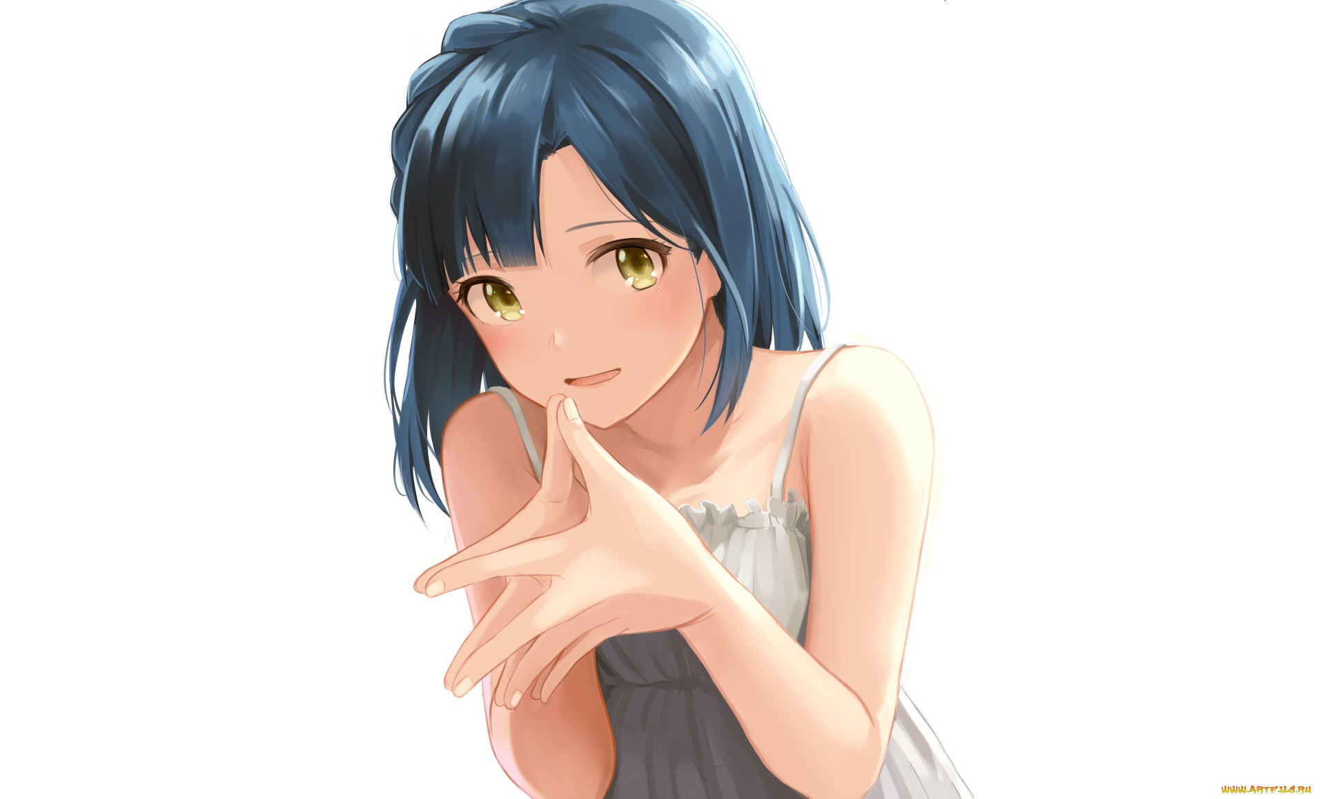 аниме, idolm@ster, фон, взгляд, девушка