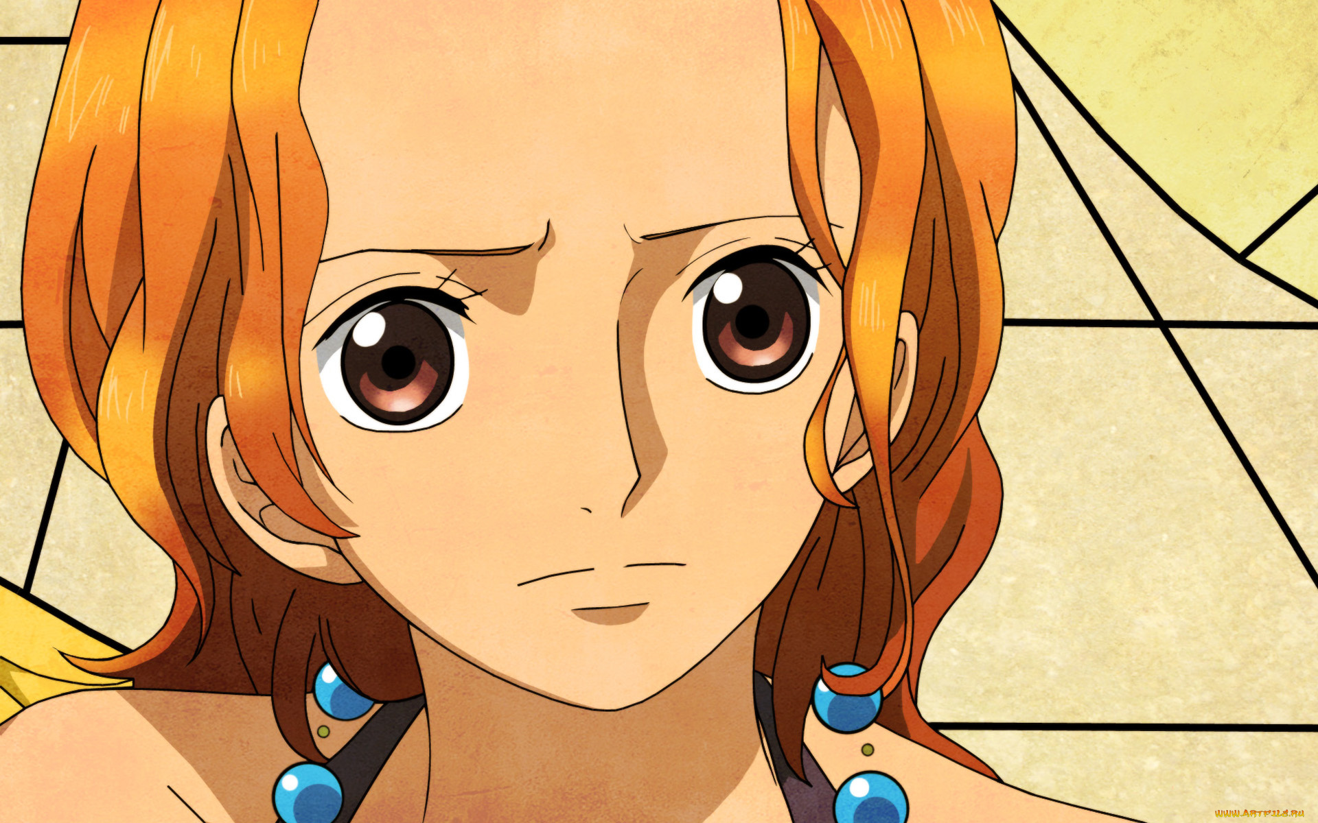 аниме, one, piece, лицо, девушка, нами