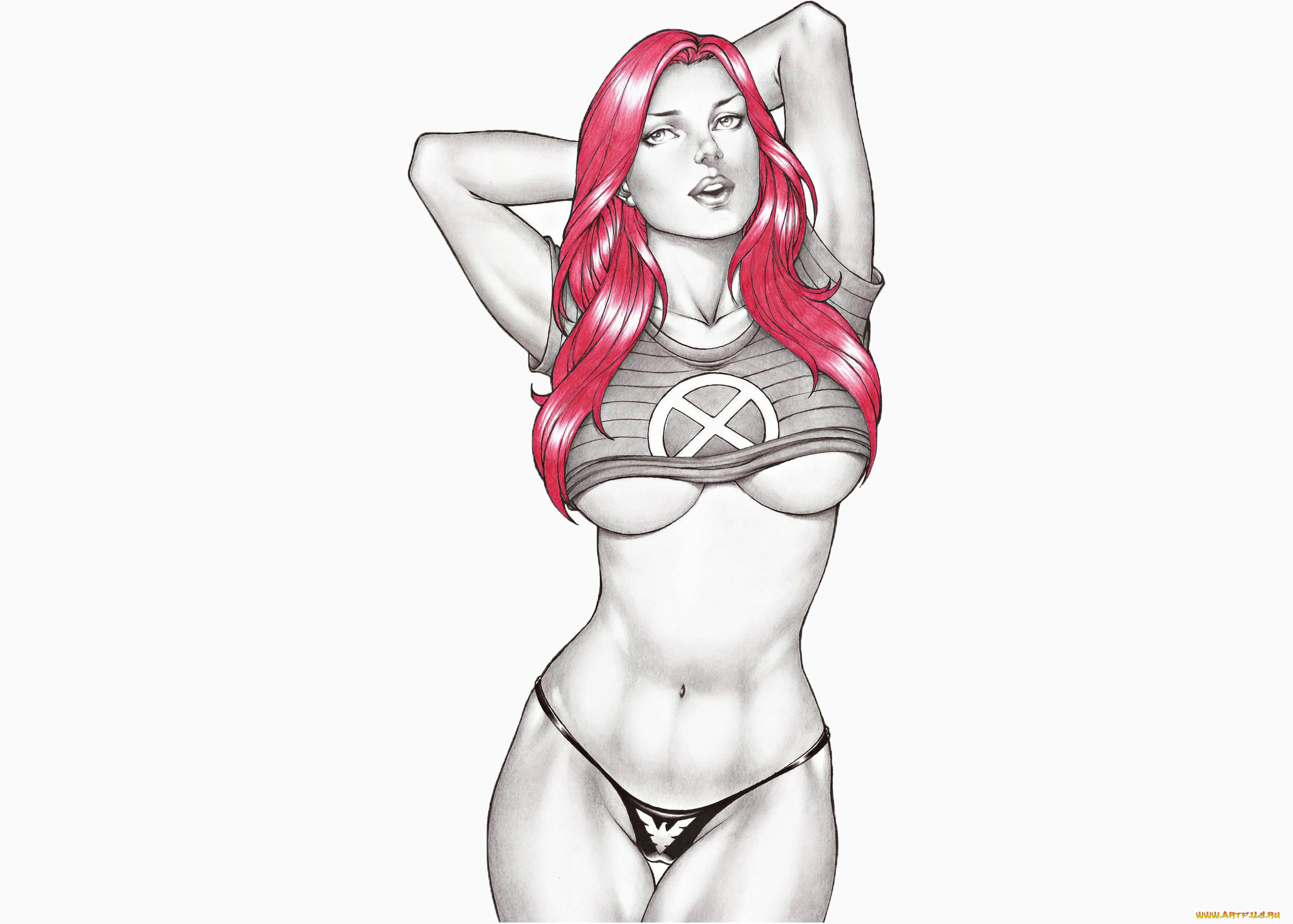 рисованное, комиксы, девушка, фон, взгляд