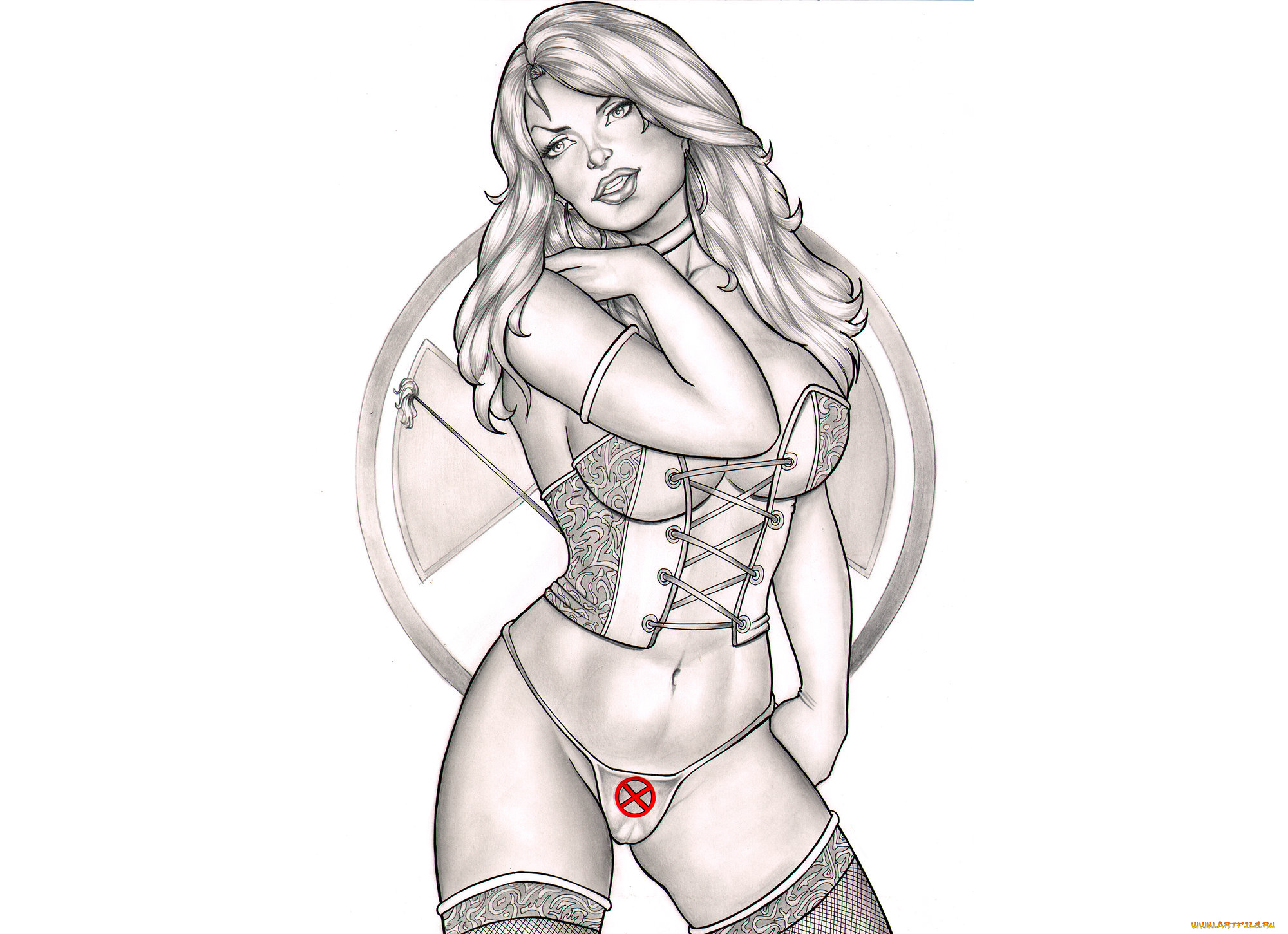 рисованное, комиксы, девушка, фон, взгляд, униформа