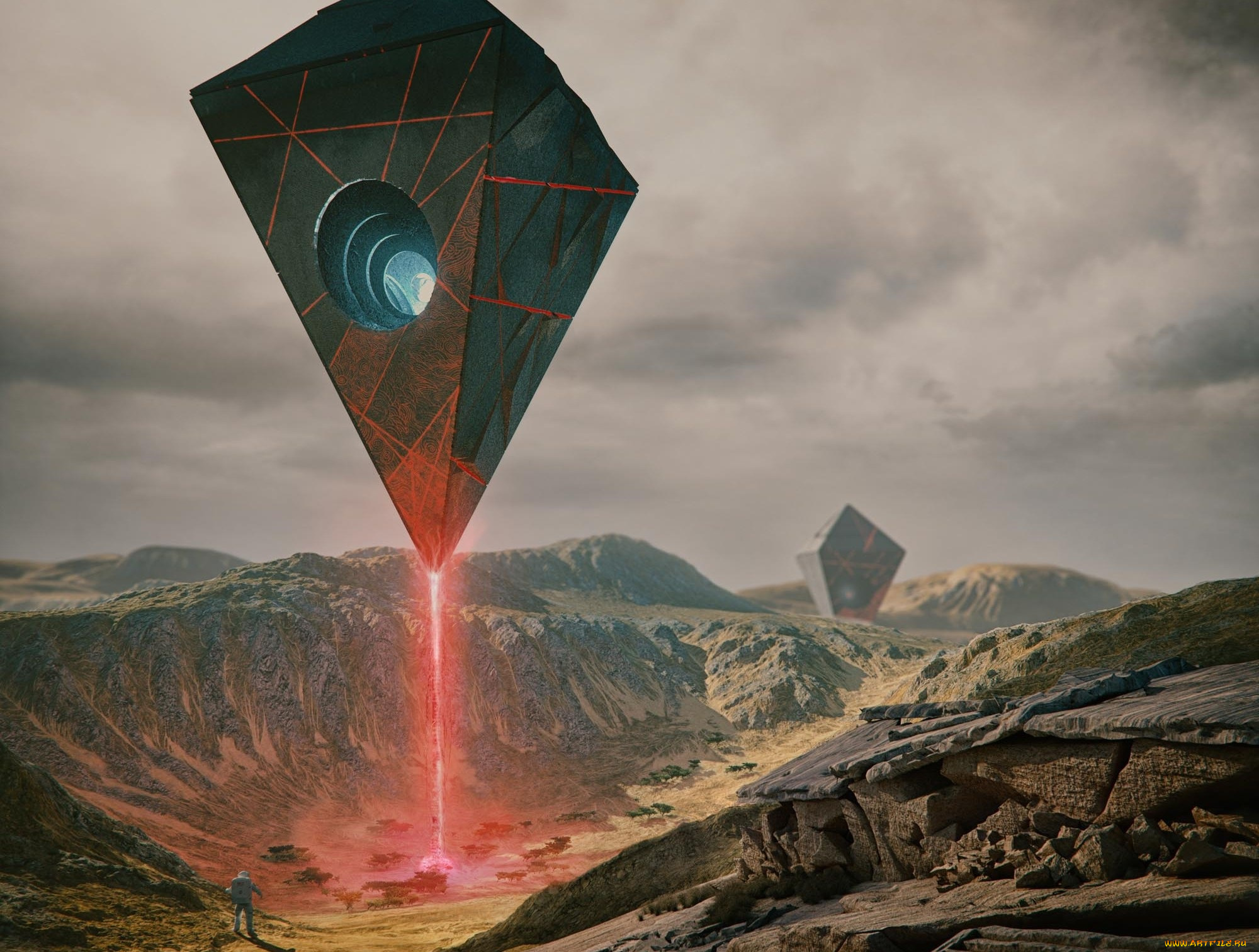 фэнтези, иные, миры, , иные, времена, летающие, объекты, луч, горы
