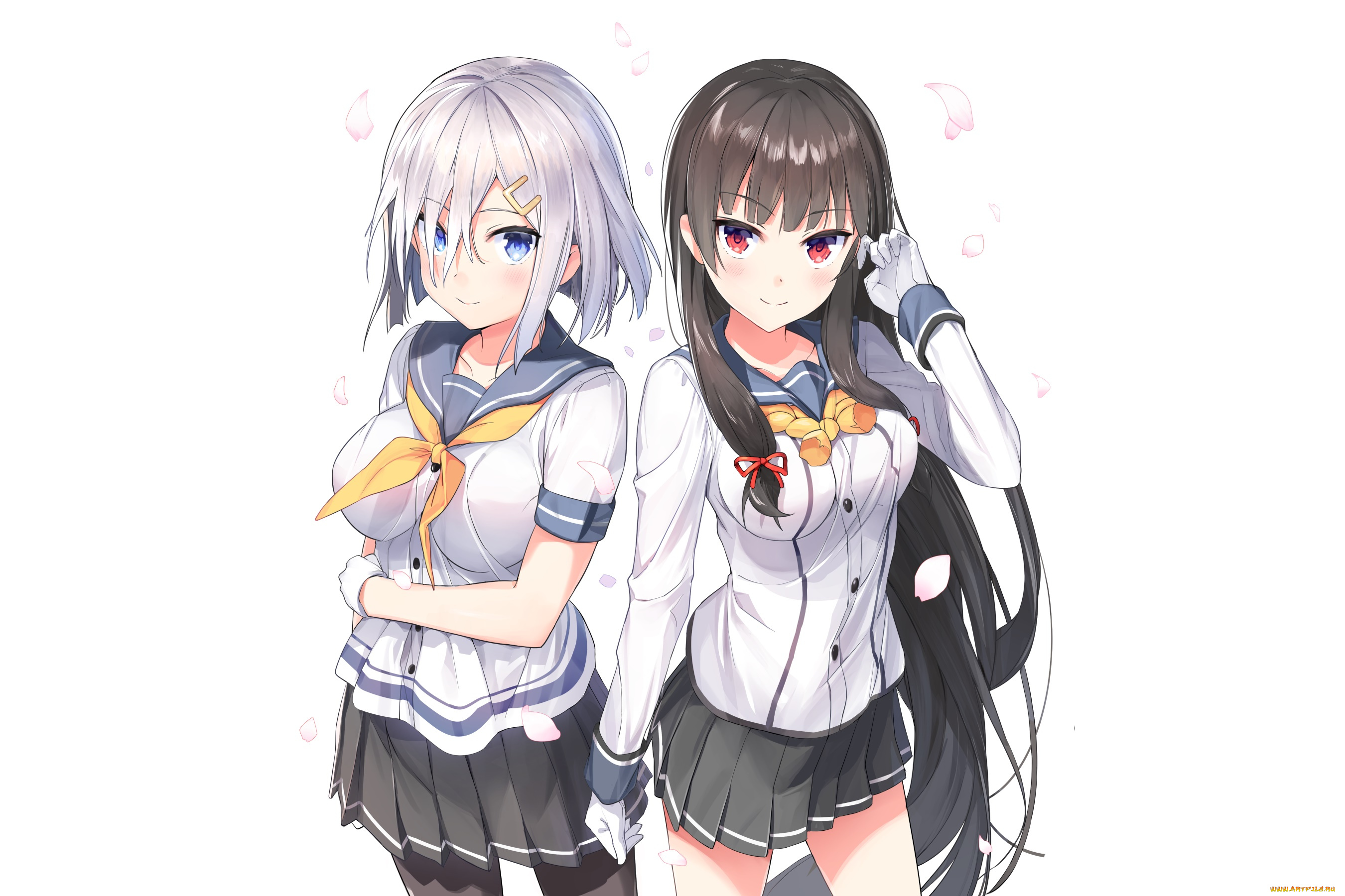 аниме, kantai, collection, фон, взгляд, девушки