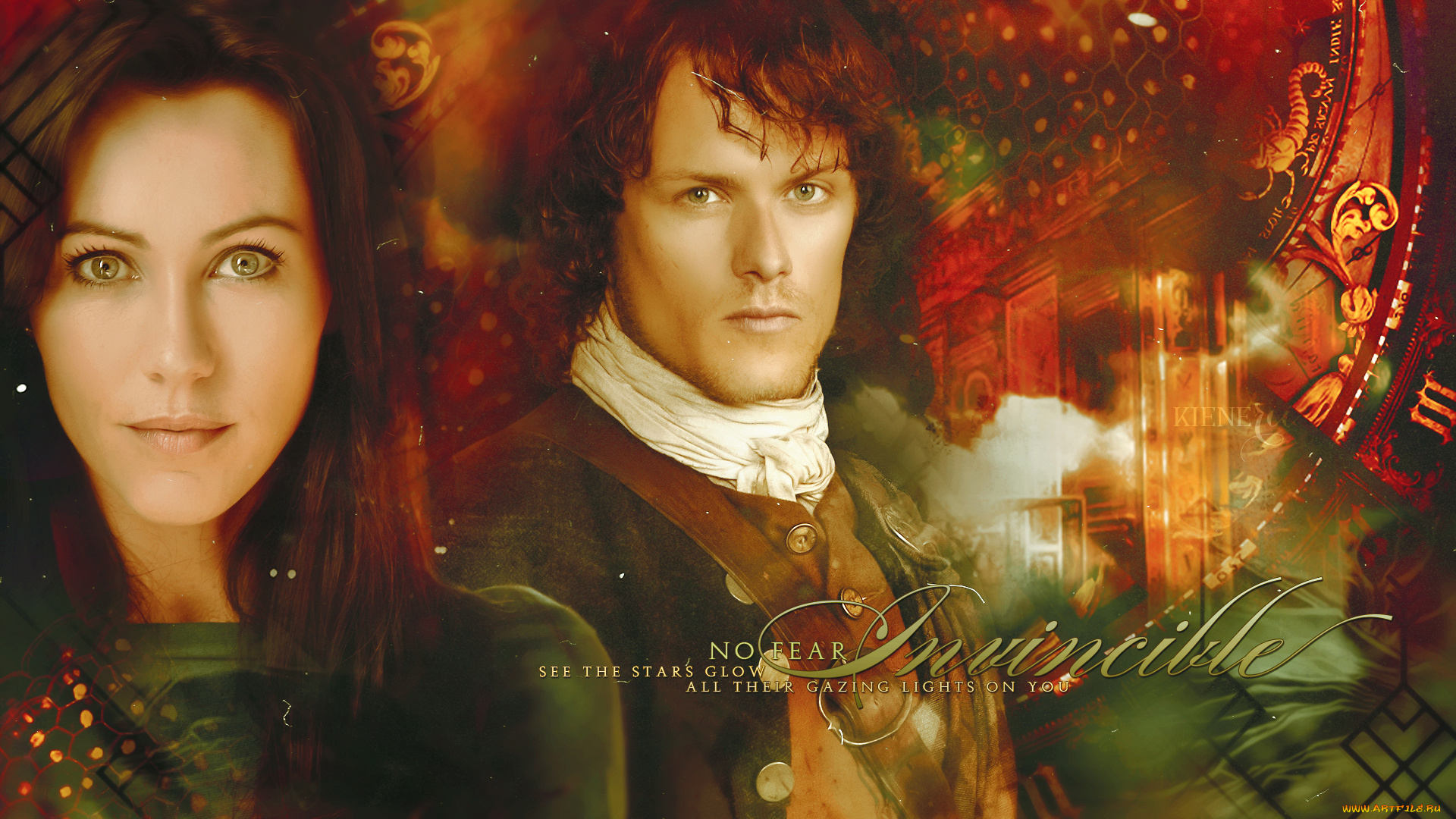 kirsty, mitchell, scottish, , sam, heughan, разное, знаменитости, девушка, мужчина, фон, взгляд