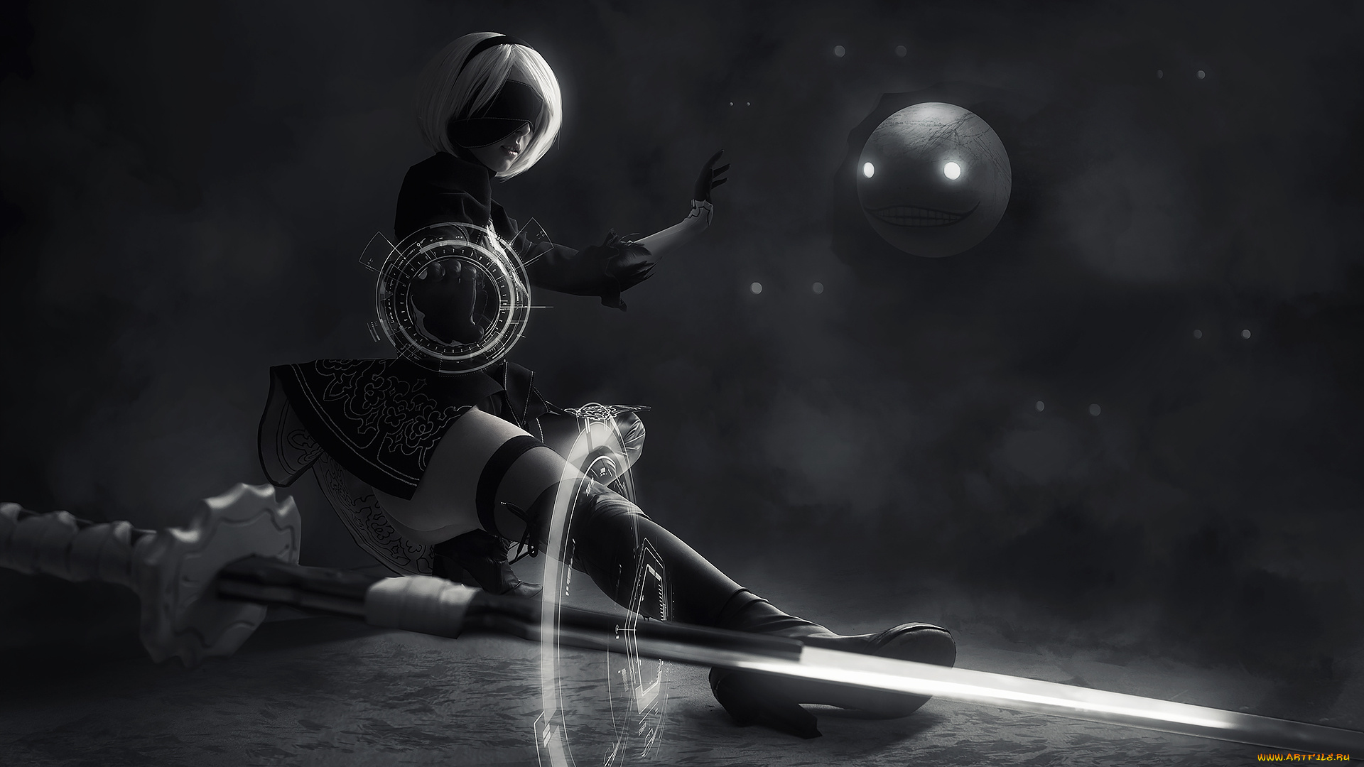 разное, cosplay, , косплей, девушка, фон, меч, повязка