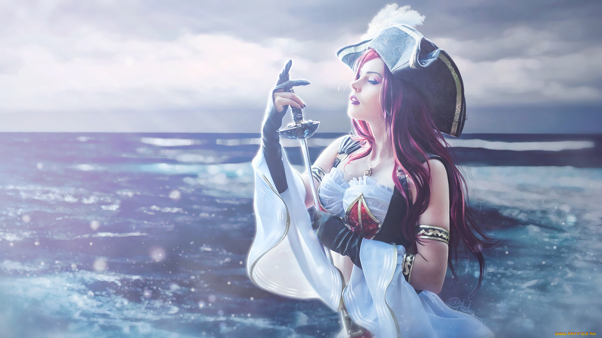 разное, cosplay, , косплей, девушка, фон, униформа, шпага