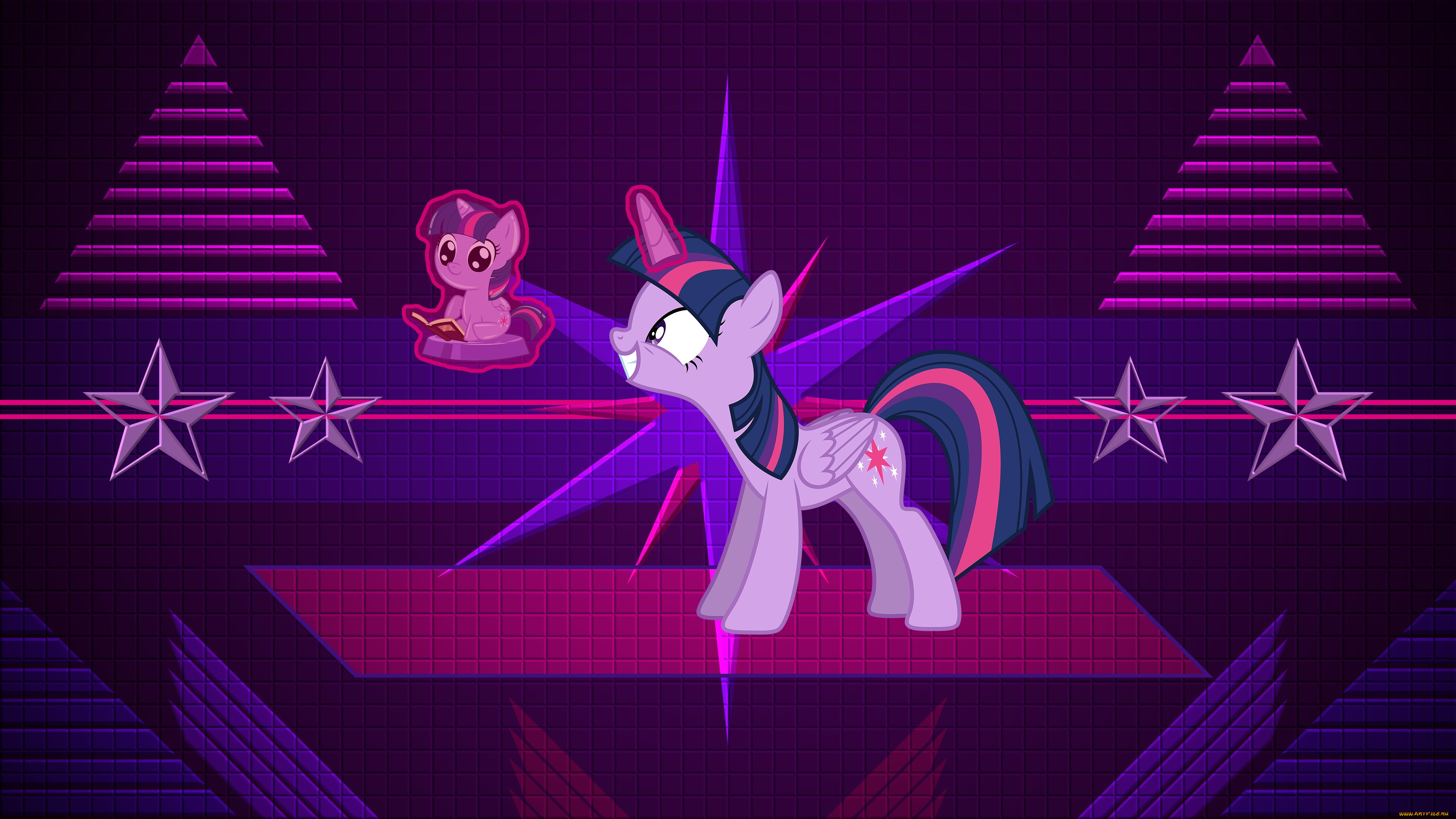 мультфильмы, my, little, pony, фон, пони